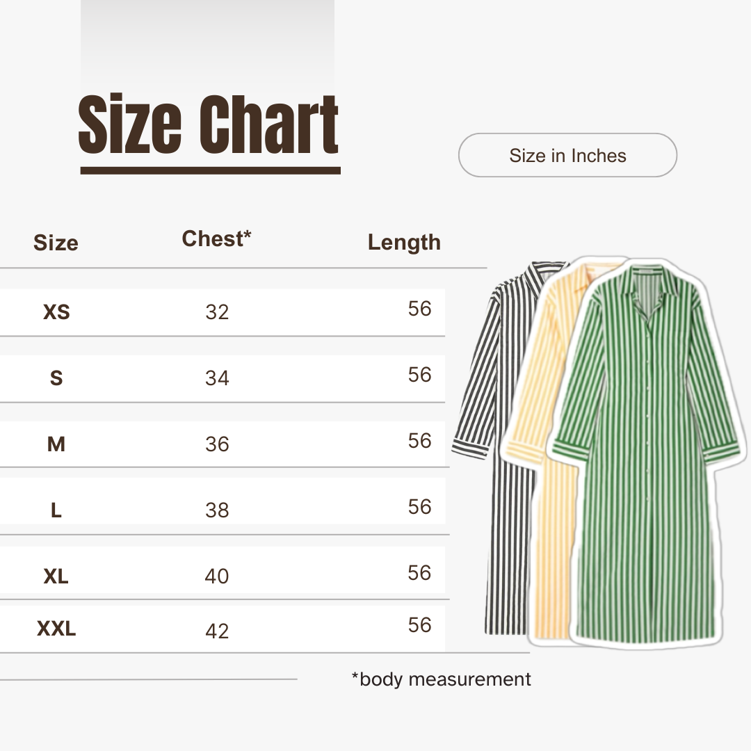 Panna Shirt Dress | Striped | Green