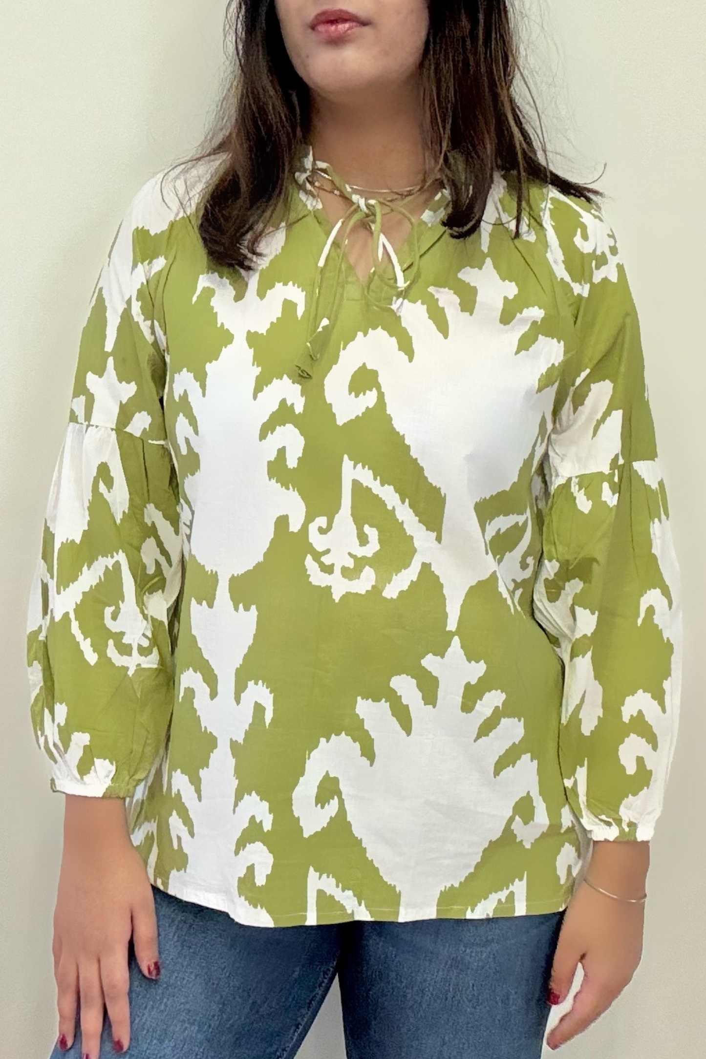 Skykkat Top | Cotton | Green