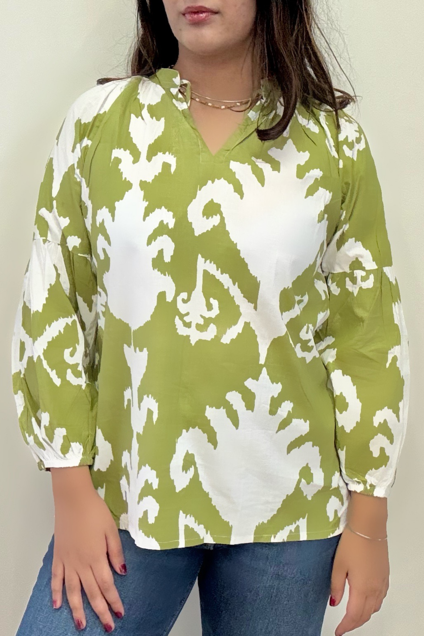 Skykkat Top | Cotton | Green