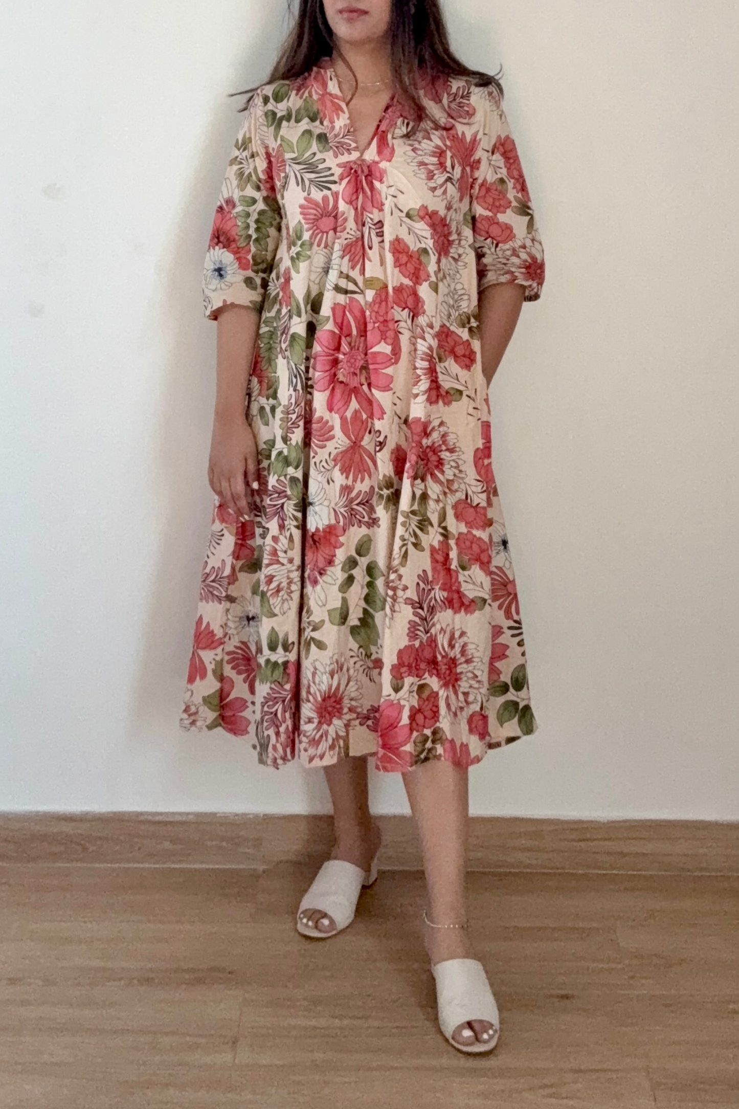 Lily Day Kurta Dress | Cotton | Peach