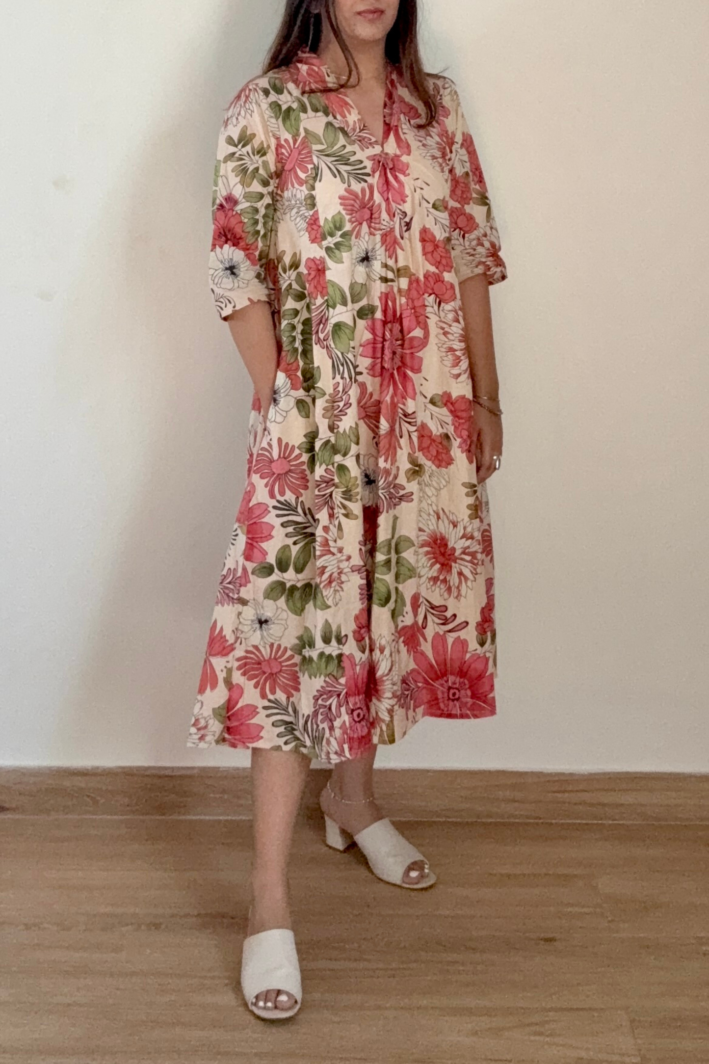 Lily Day Kurta Dress | Cotton | Peach