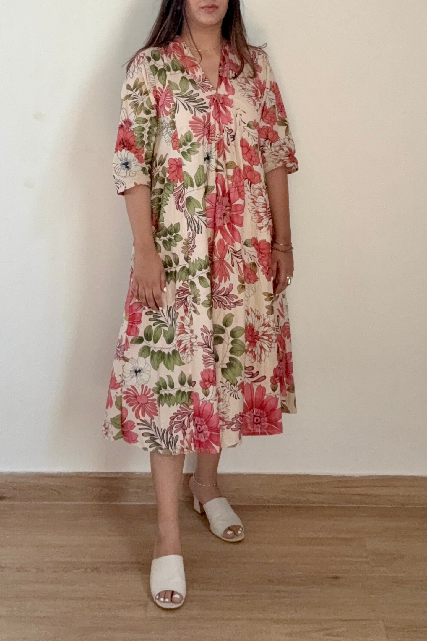 Lily Day Kurta Dress | Cotton | Peach