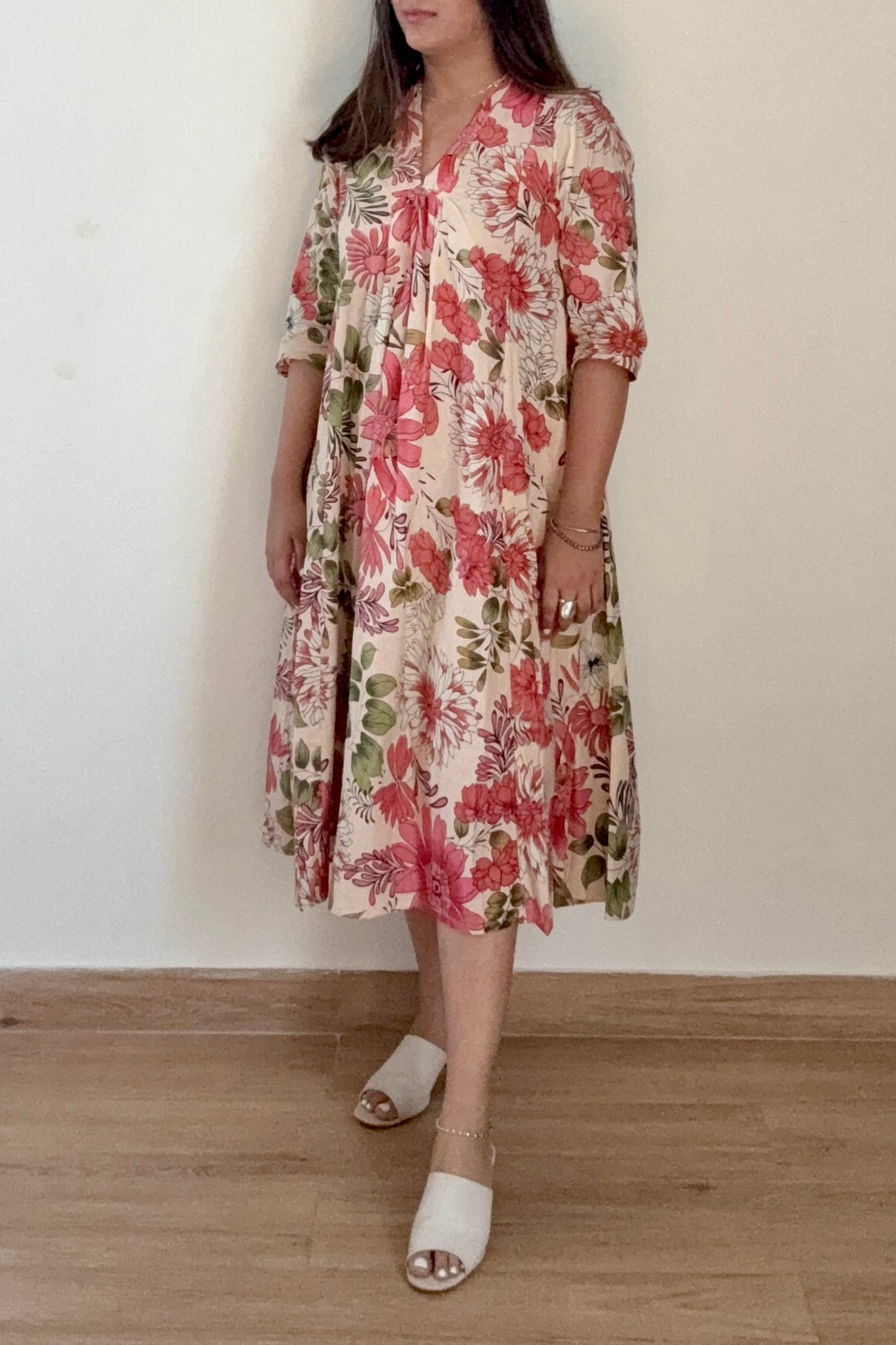 Lily Day Kurta Dress | Cotton | Peach
