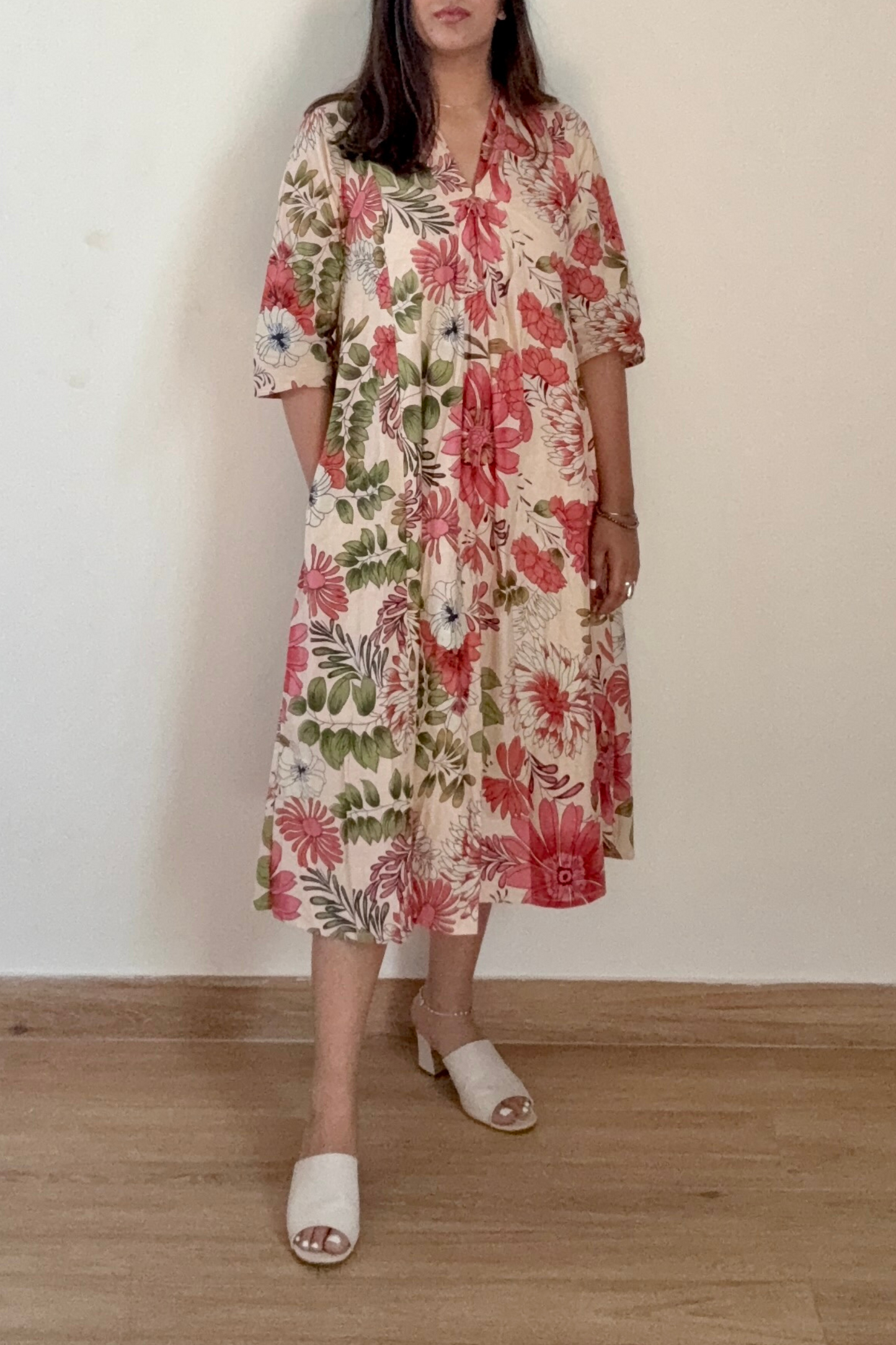 Lily Day Kurta Dress | Cotton | Peach