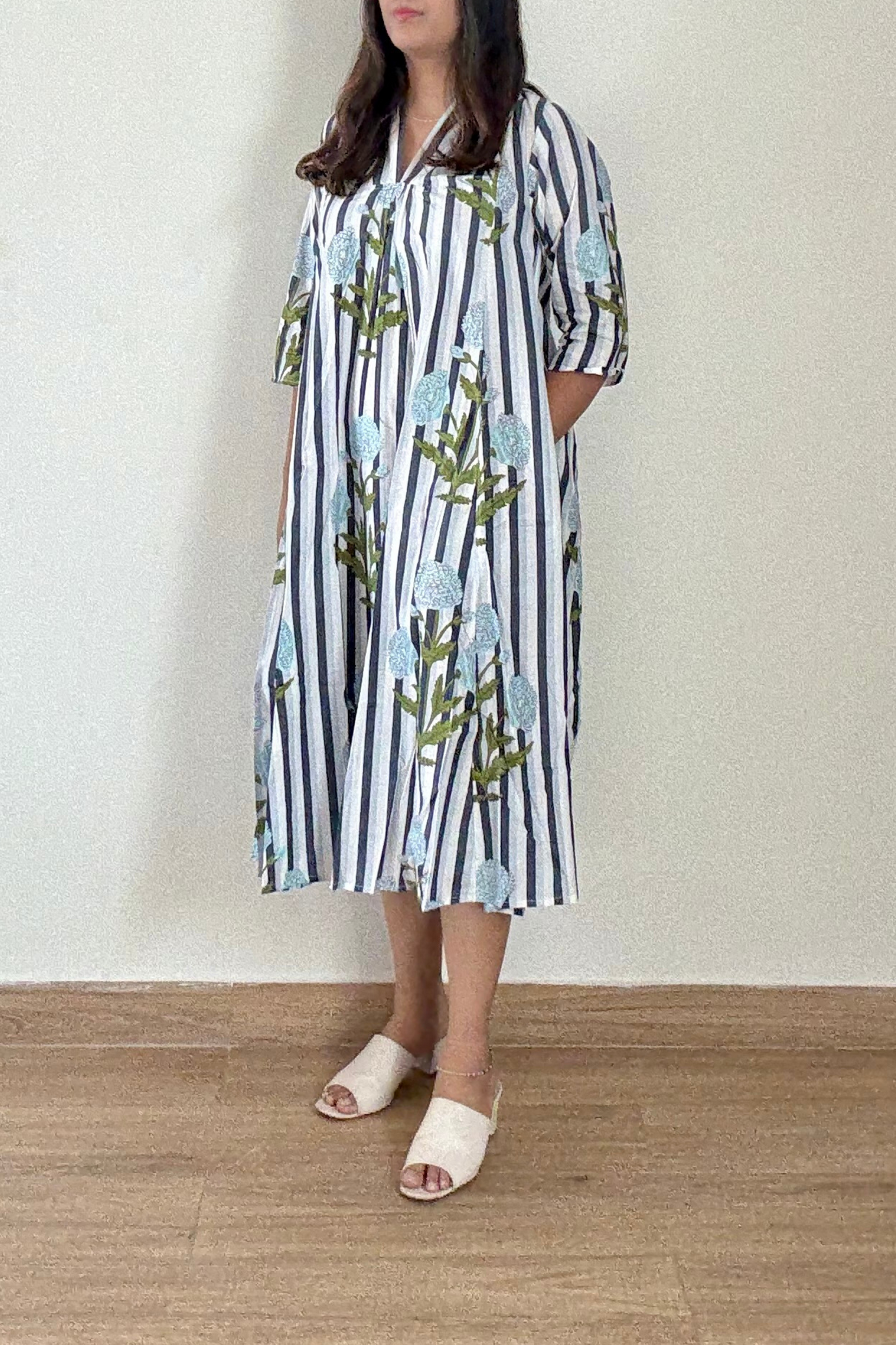 Sky Bagh Kurta Dress | Cotton | Blue