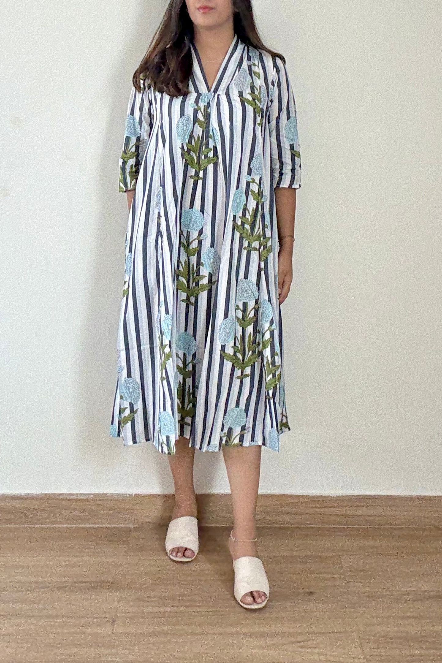 Sky Bagh Kurta Dress | Cotton | Blue
