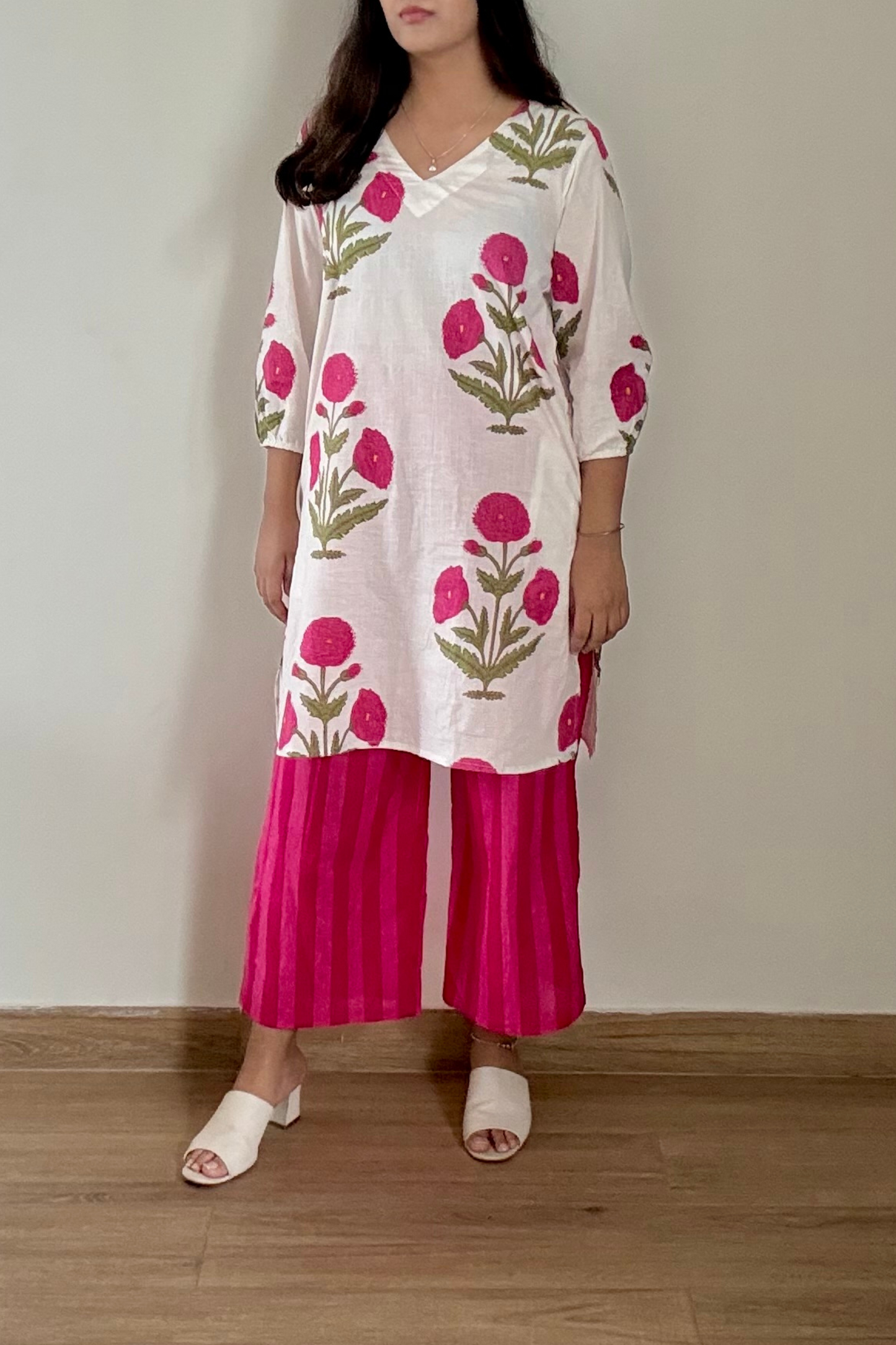 Gul Coord Set | Cotton | Pink