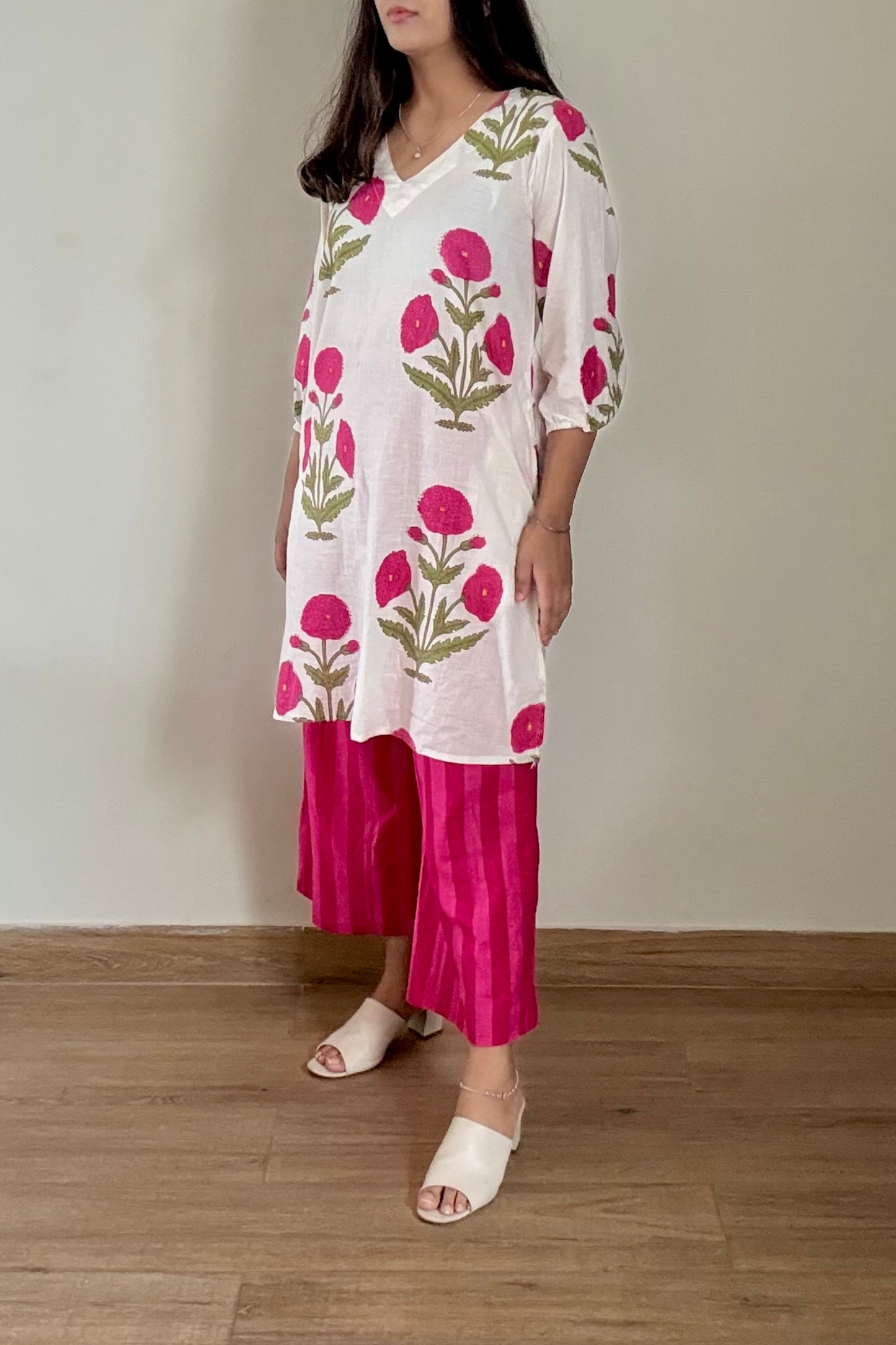 Gul Coord Set | Cotton | Pink