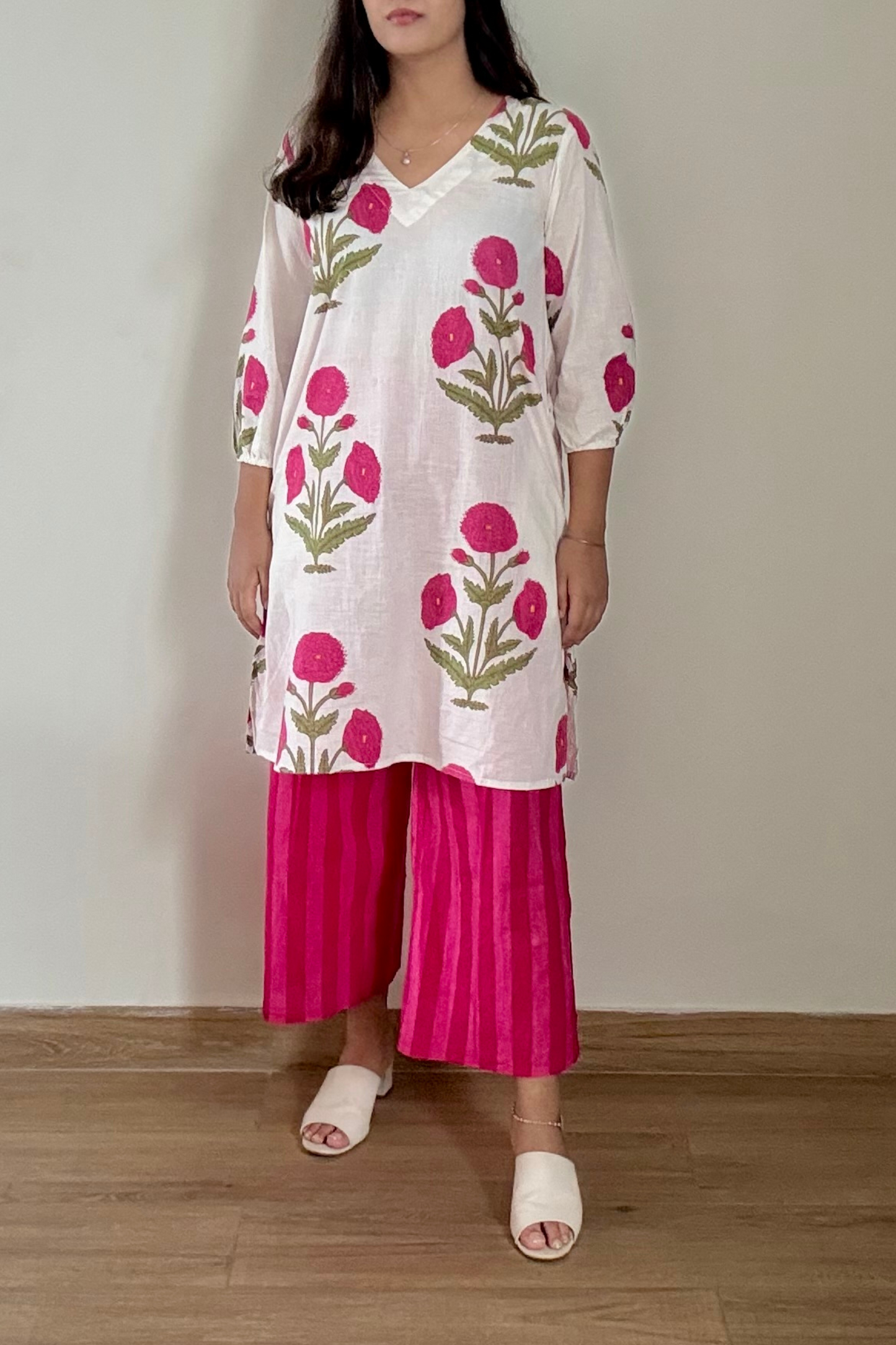 Gul Coord Set | Cotton | Pink