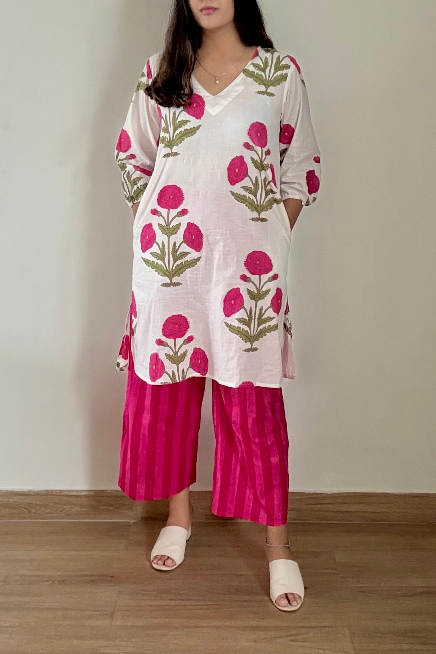 Gul Coord Set | Cotton | Pink