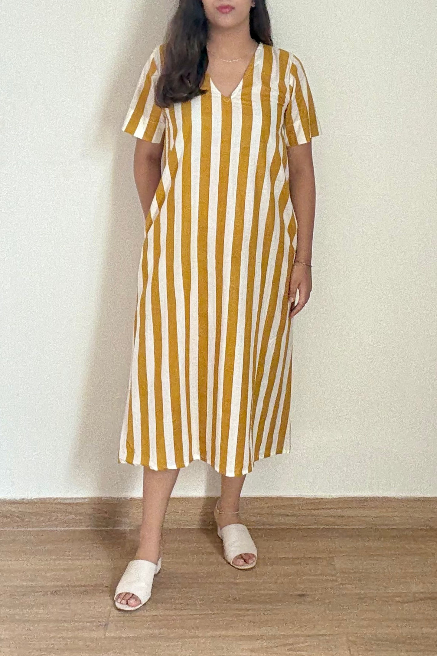 Bombay Lane Kurta Dress | Striped | Yellow