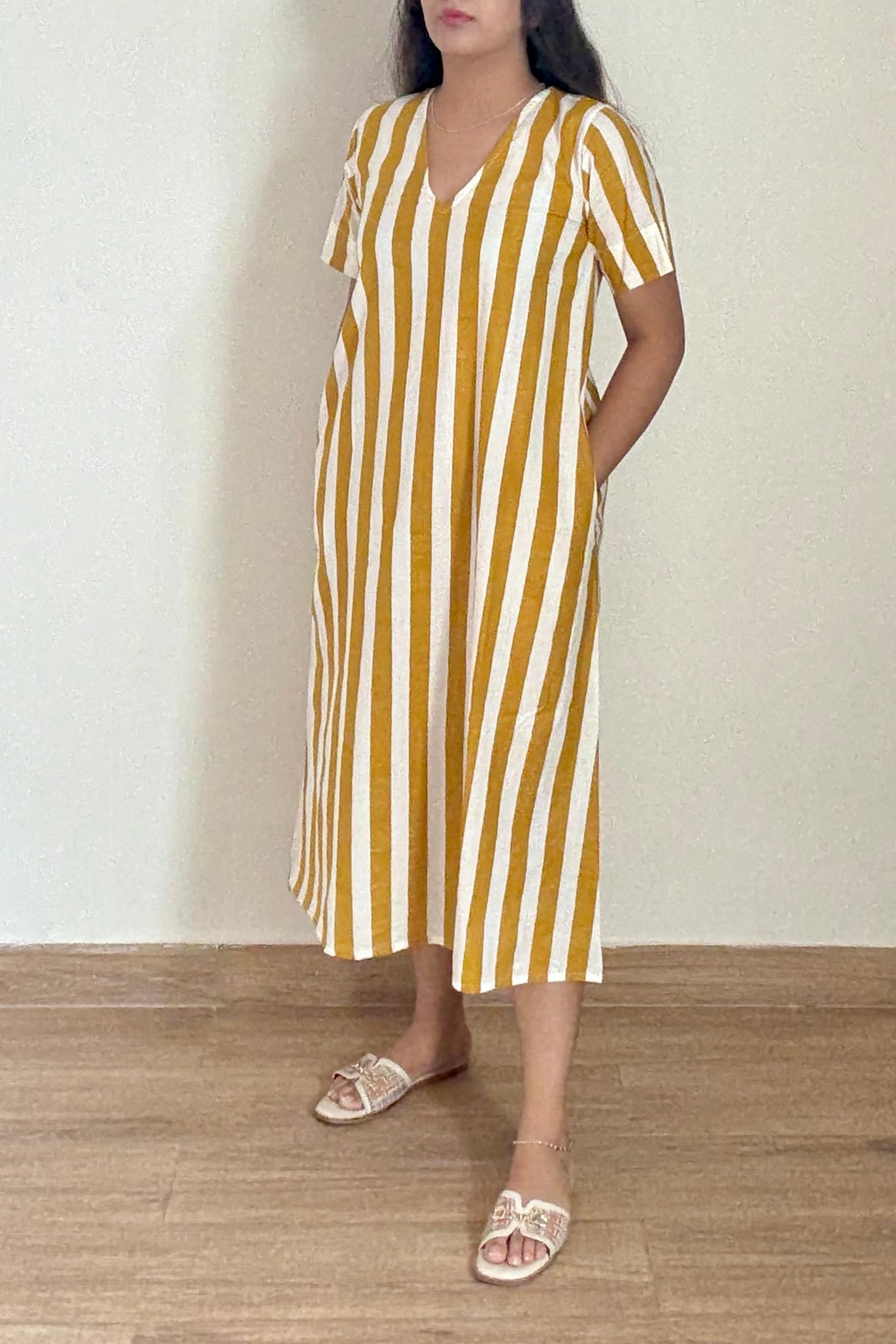 Bombay Lane Kurta Dress | Striped | Yellow