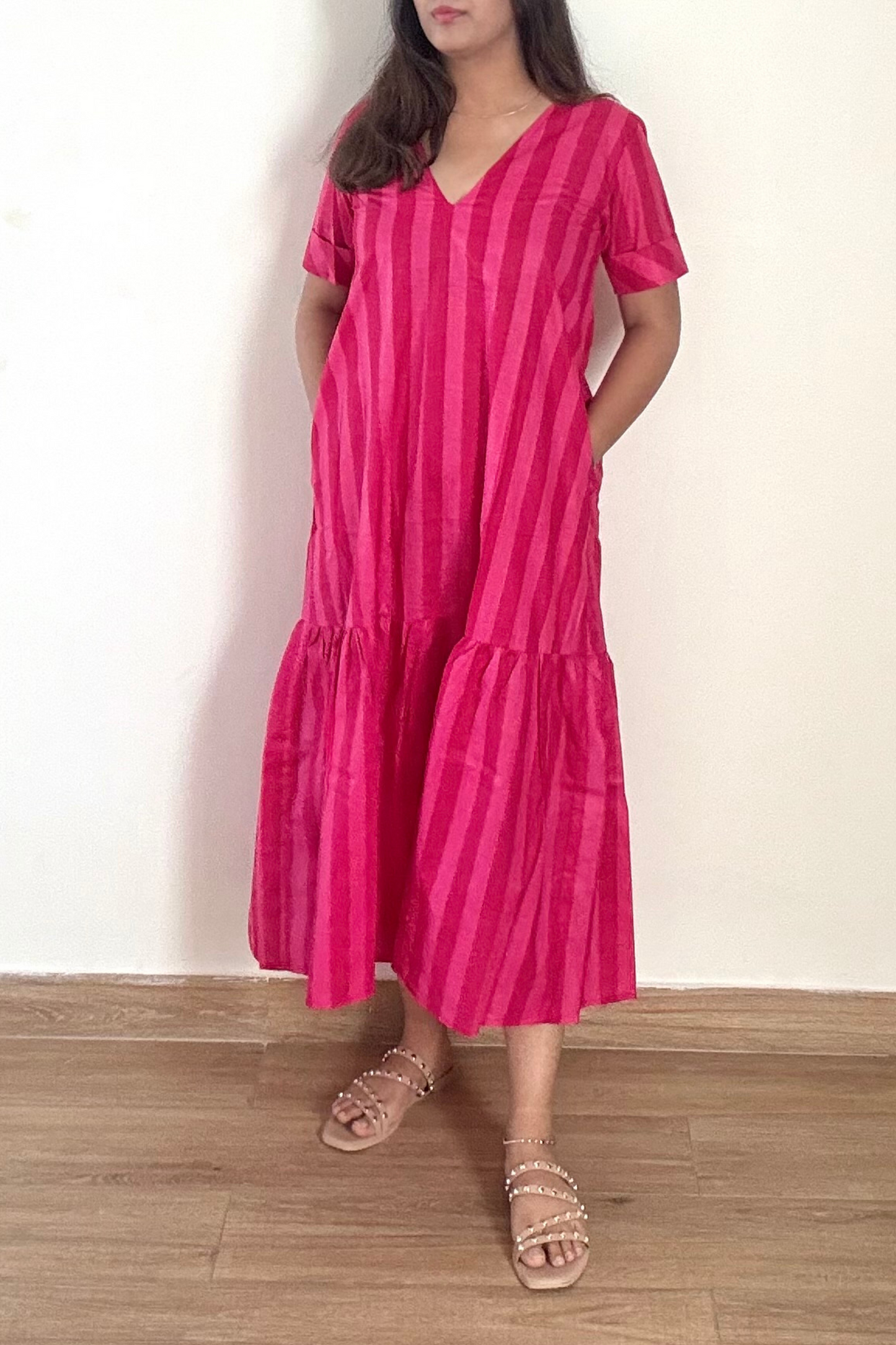Blush Tiered Dress | Cotton | Pink