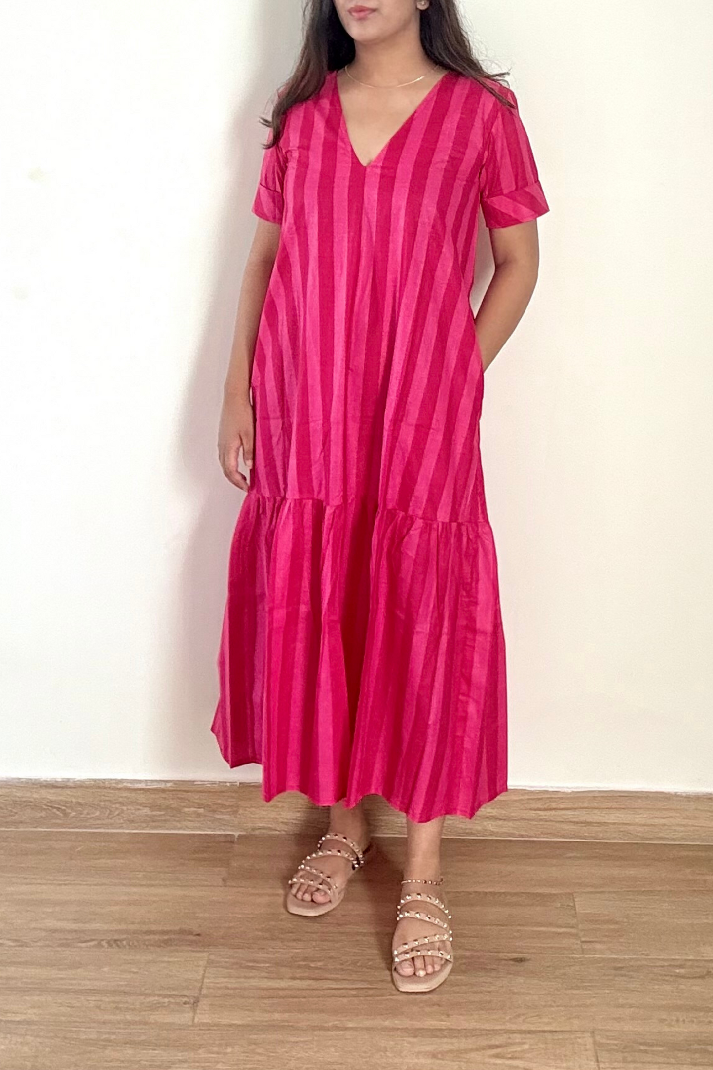 Blush Tiered Dress | Cotton | Pink