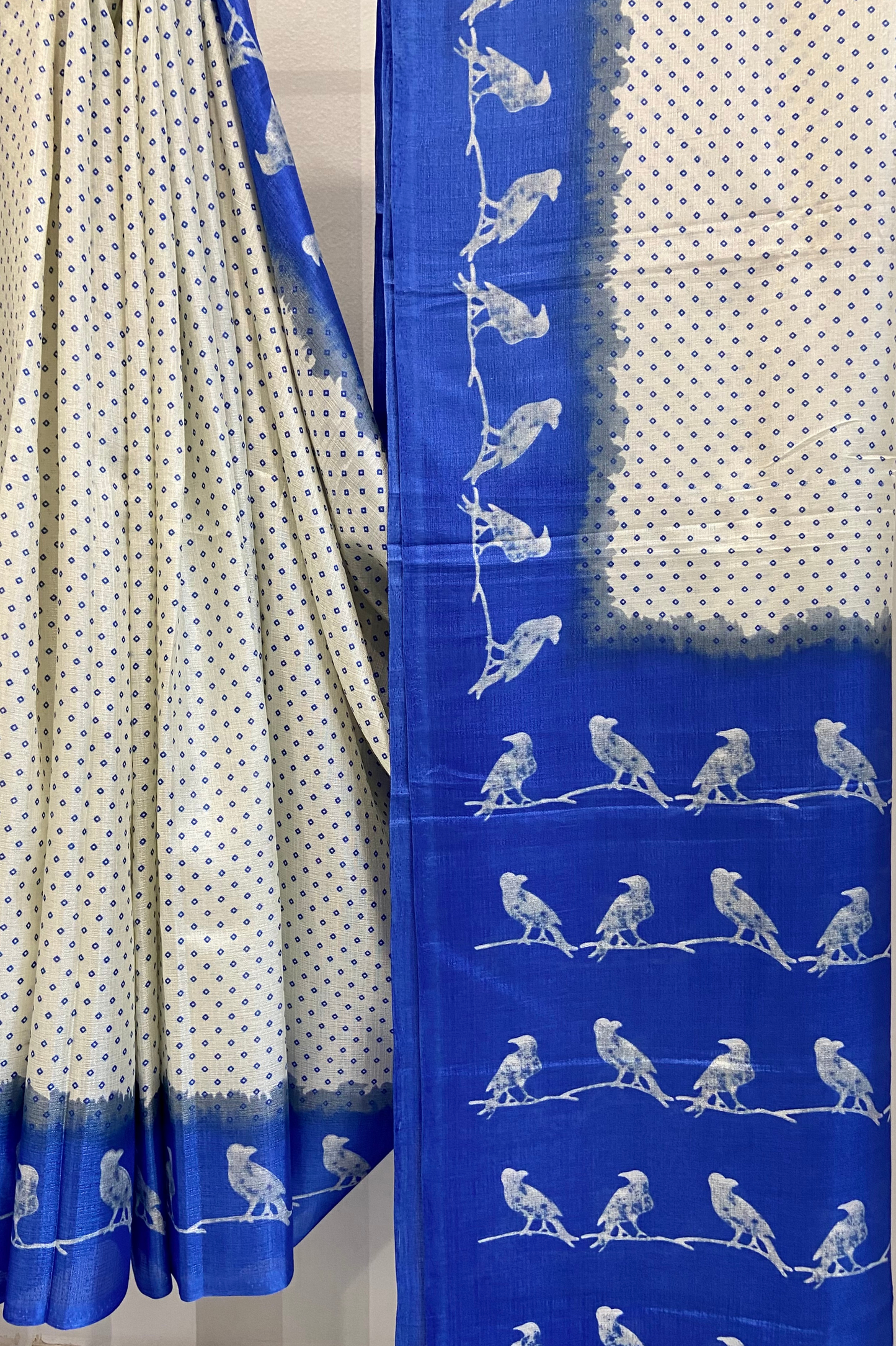Neel Chidhi Bandhej Saree | Silk | Blue