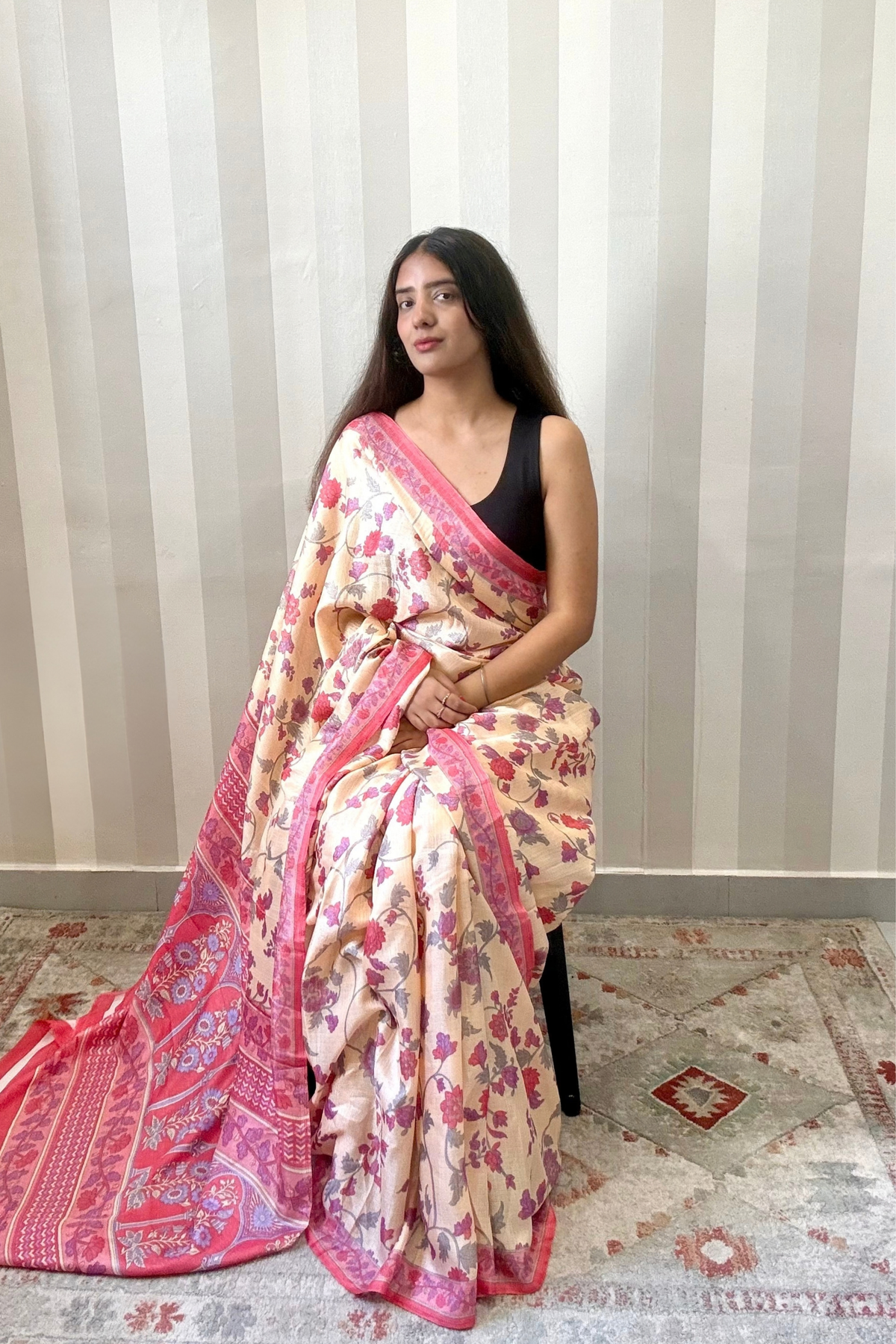 Lilian Bel Saree | Silk | Peach