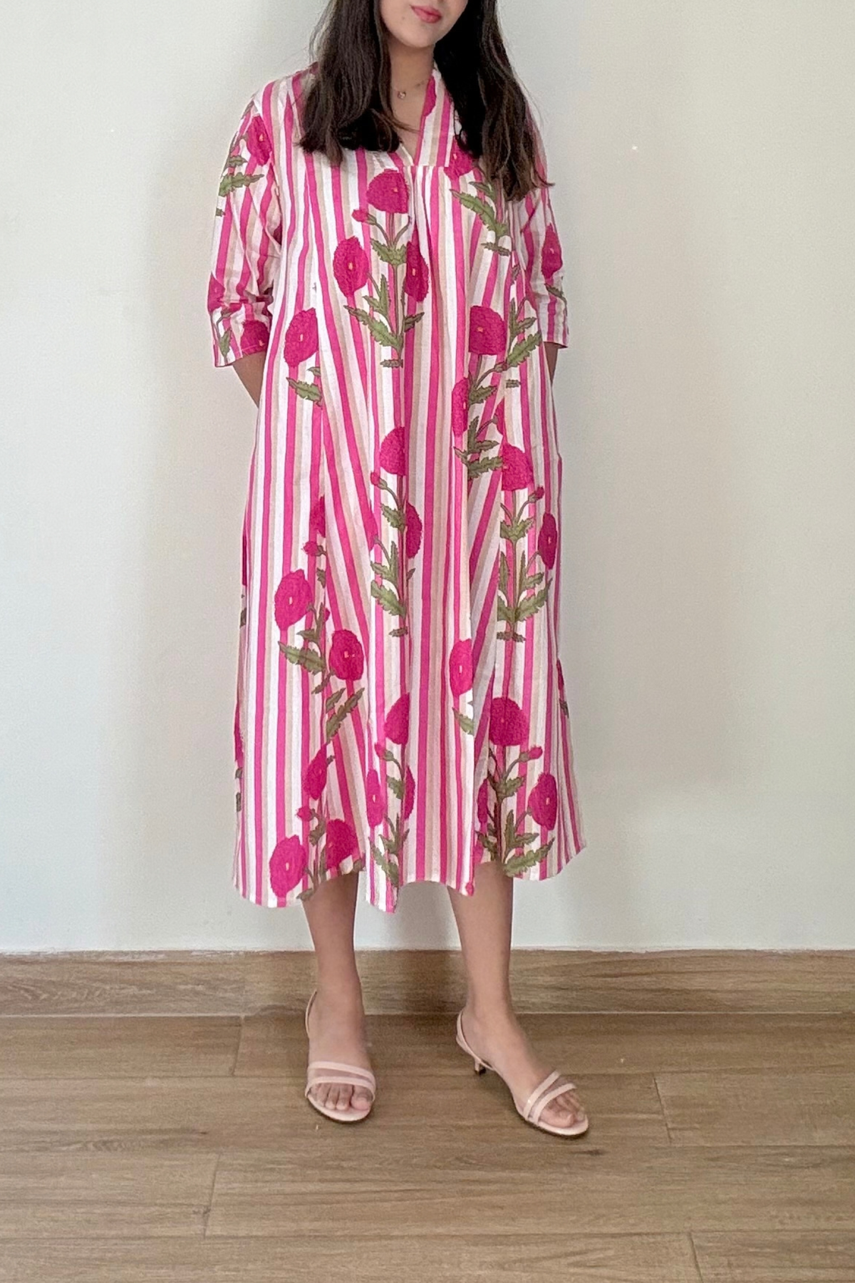 Gulroz Kurta Dress | Cotton | Pink