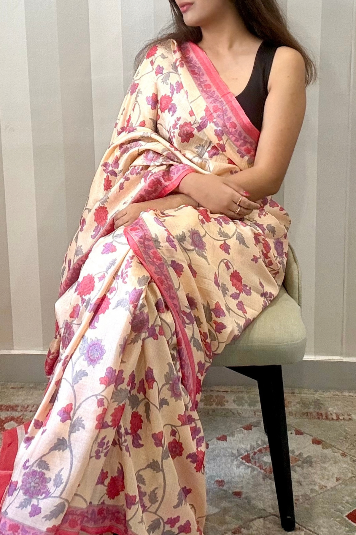 Lilian Bel Saree | Silk | Peach