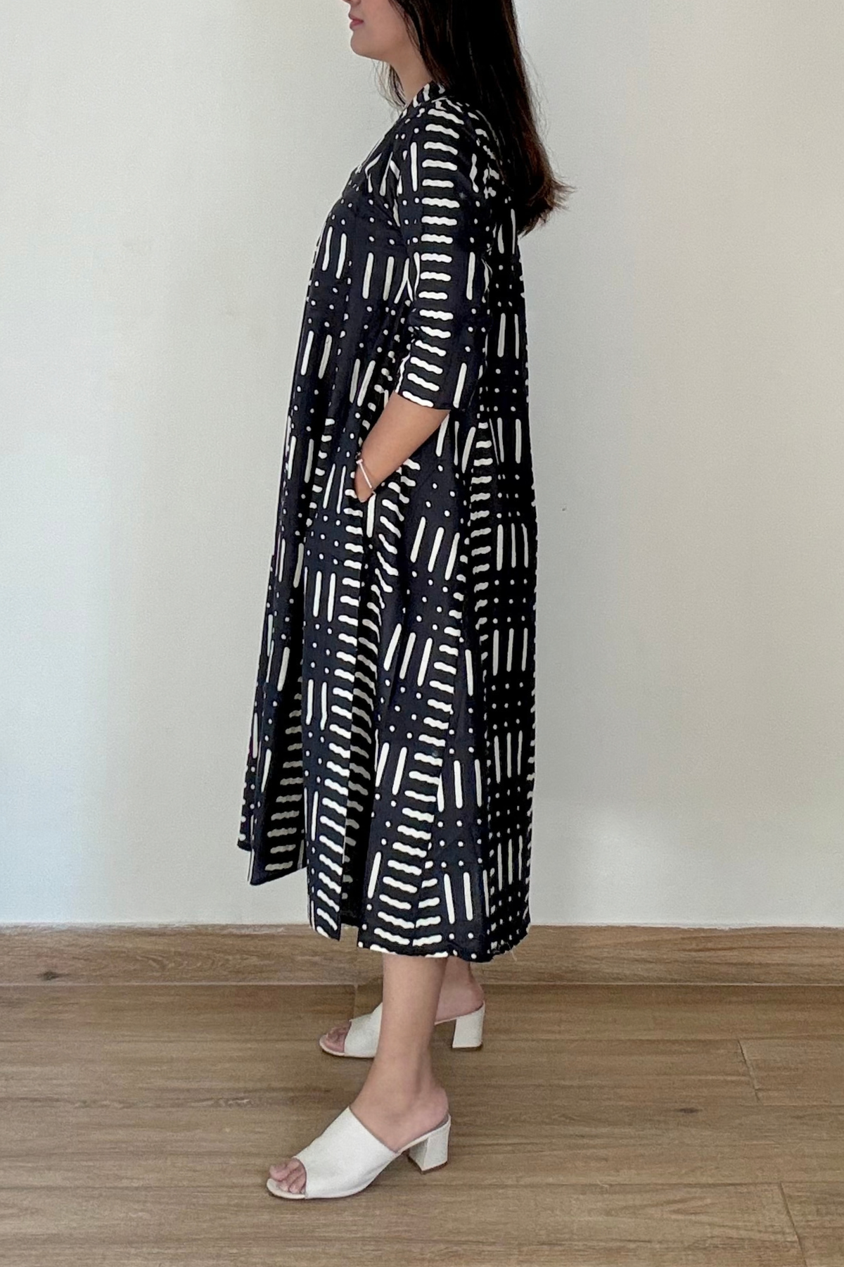 Tara Kurta Dress | Cotton | Black