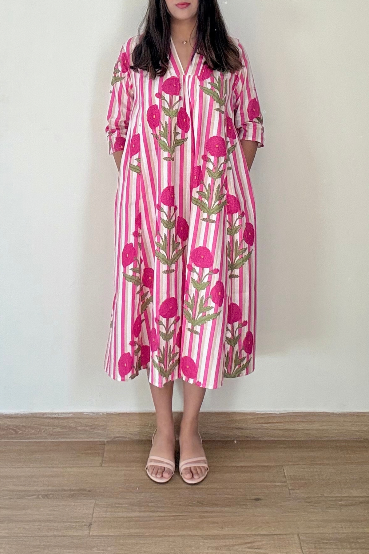 Gulroz Kurta Dress | Cotton | Pink