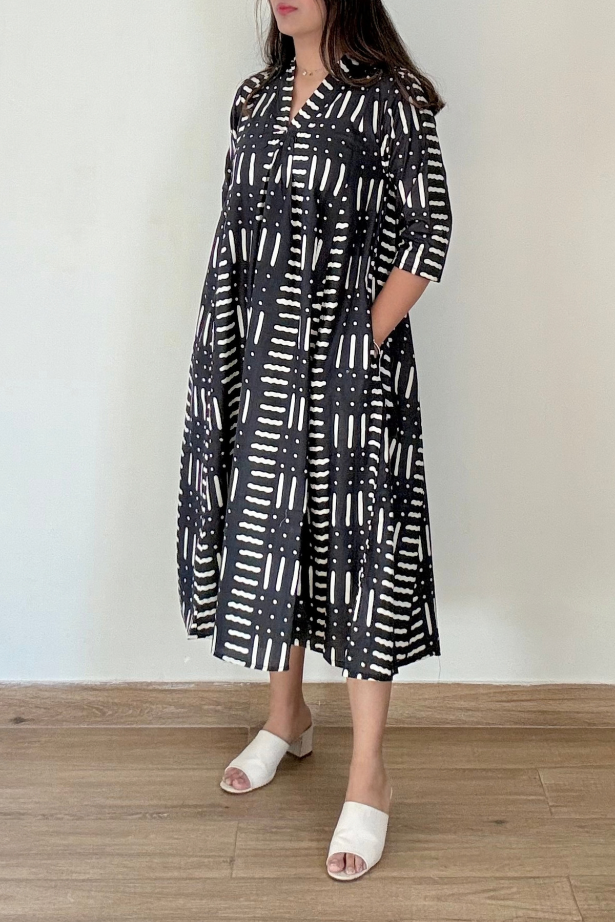 Tara Kurta Dress | Cotton | Black