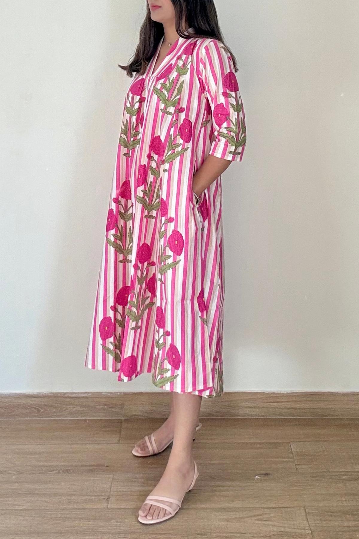 Gulroz Kurta Dress | Cotton | Pink