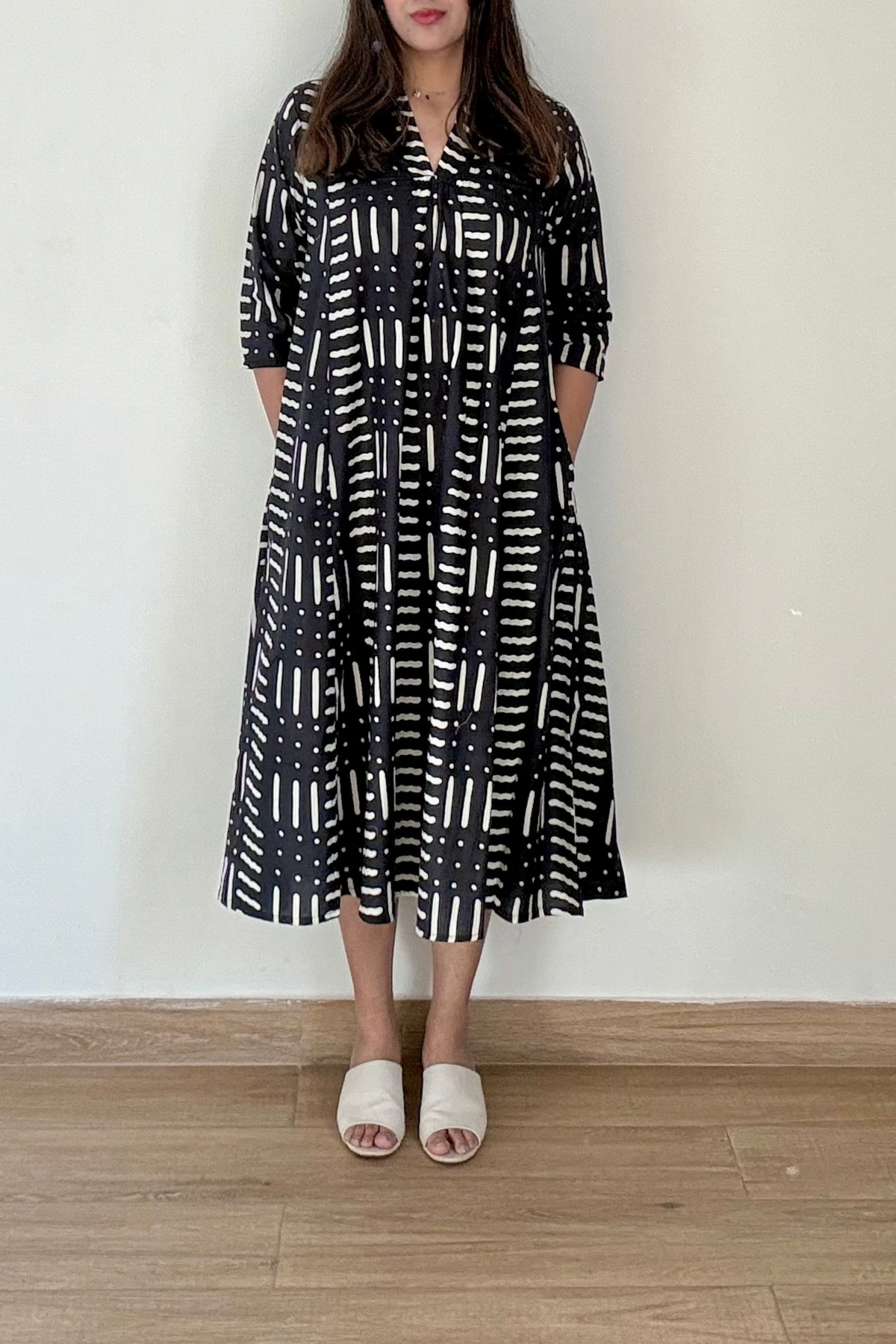 Tara Kurta Dress | Cotton | Black