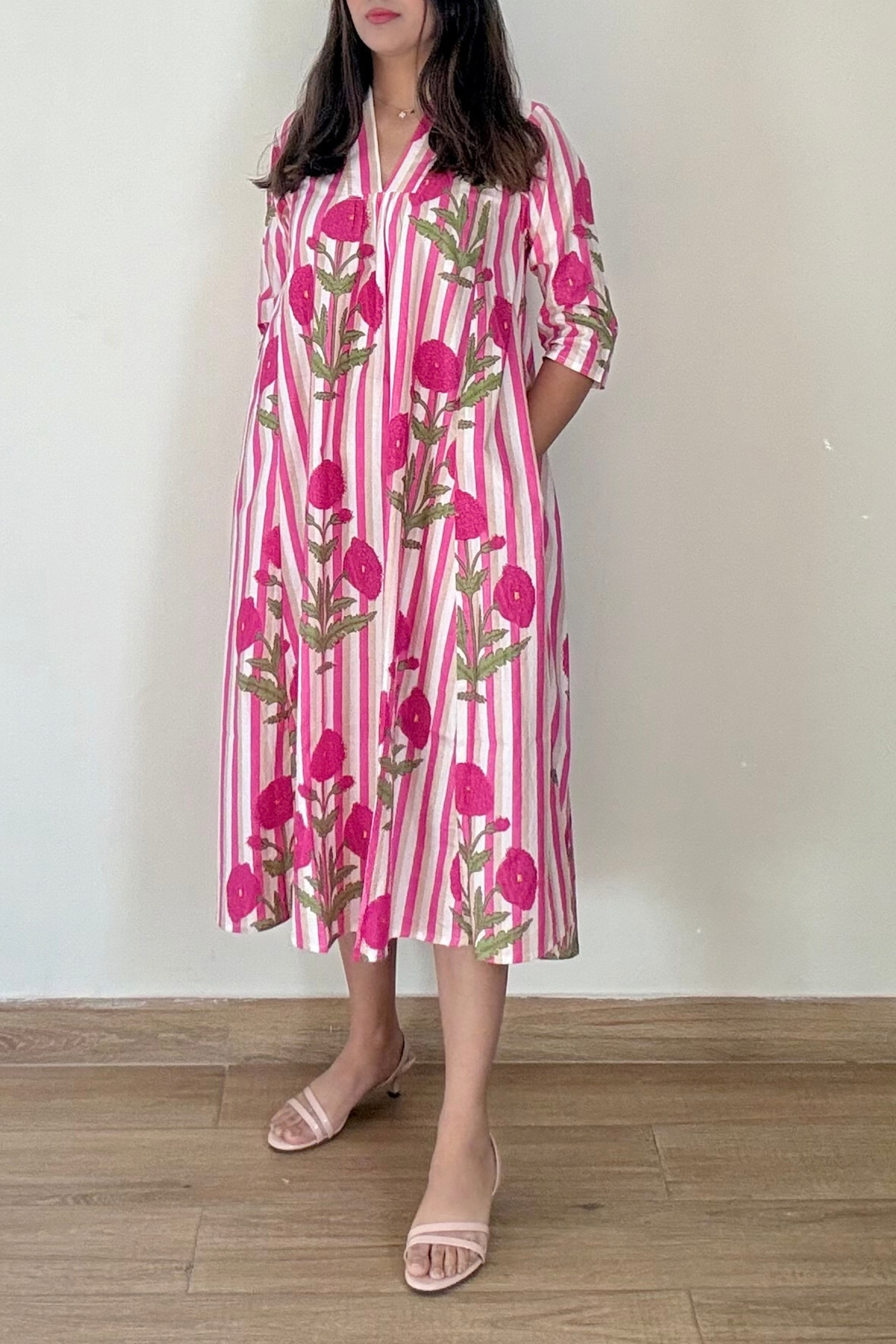 Gulroz Kurta Dress | Cotton | Pink