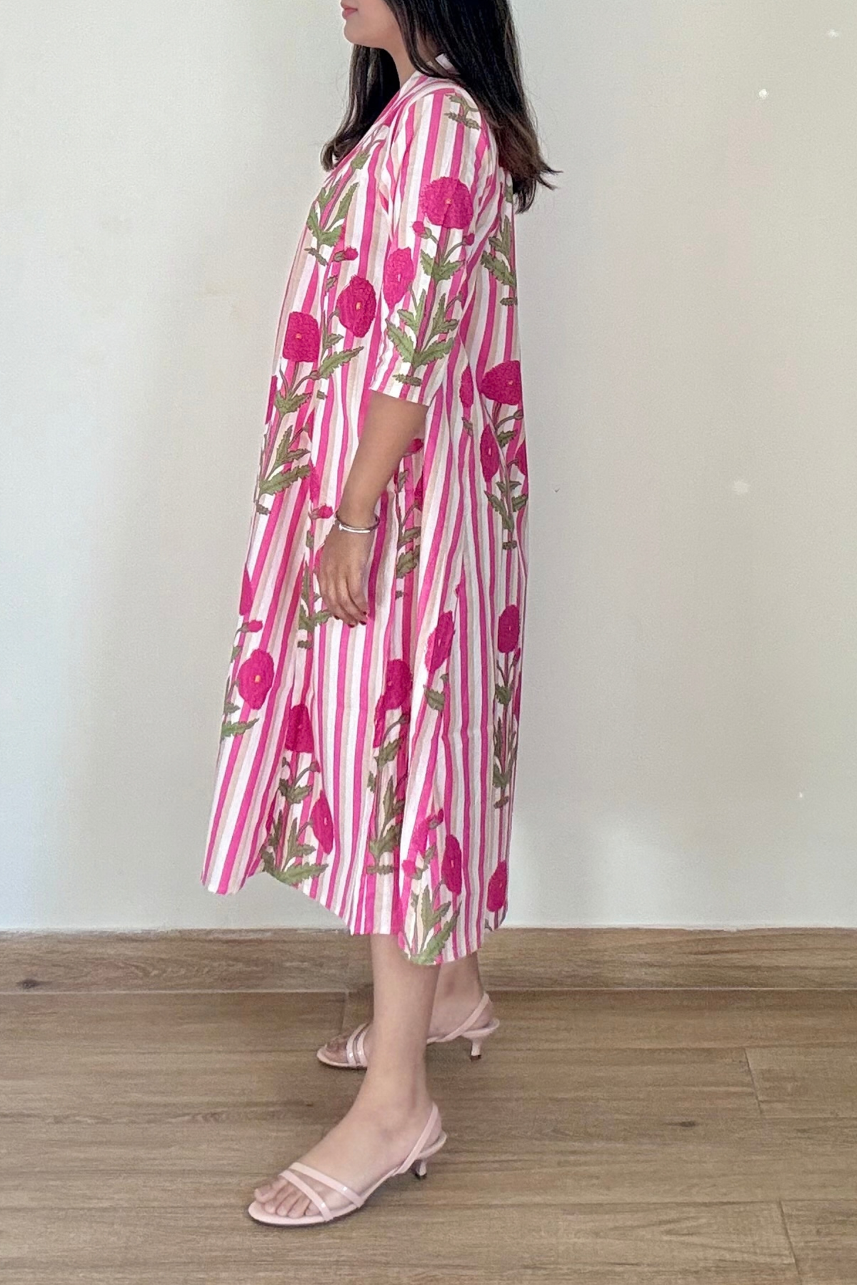 Gulroz Kurta Dress | Cotton | Pink
