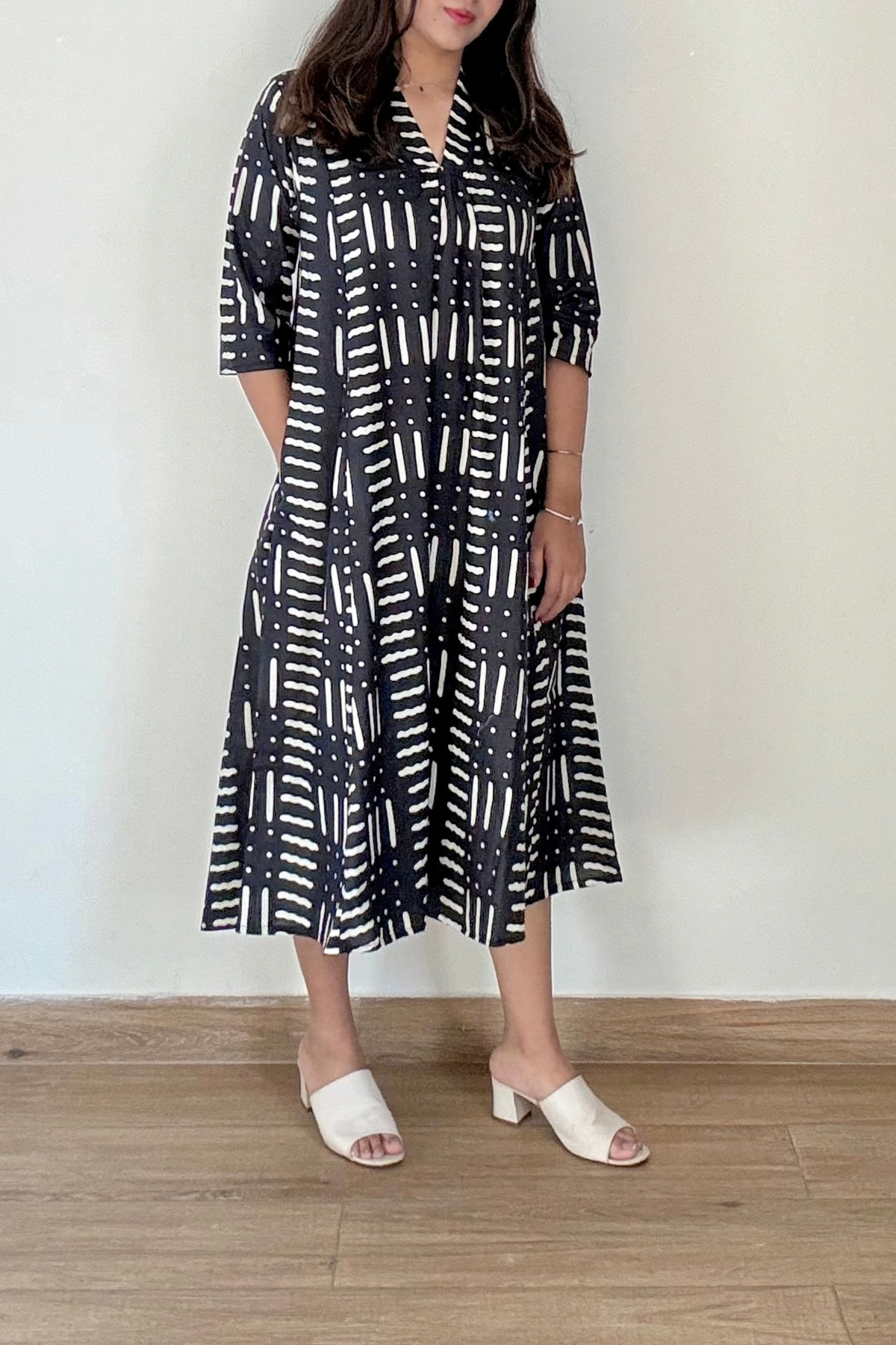 Tara Kurta Dress | Cotton | Black