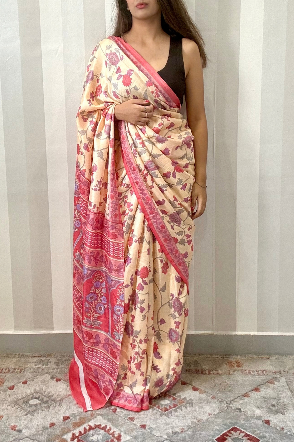 Lilian Bel Saree | Silk | Peach