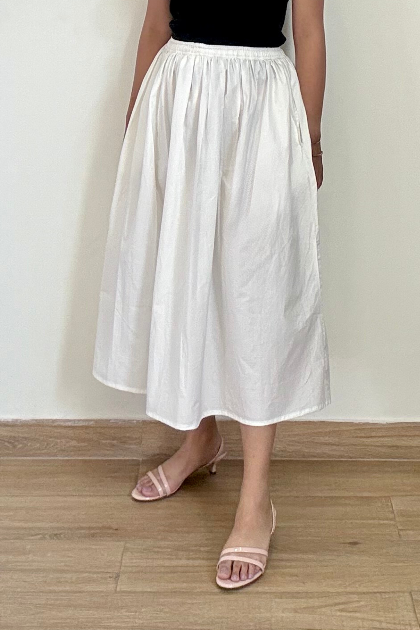 Do It All Crisp Skirt | Cotton | White