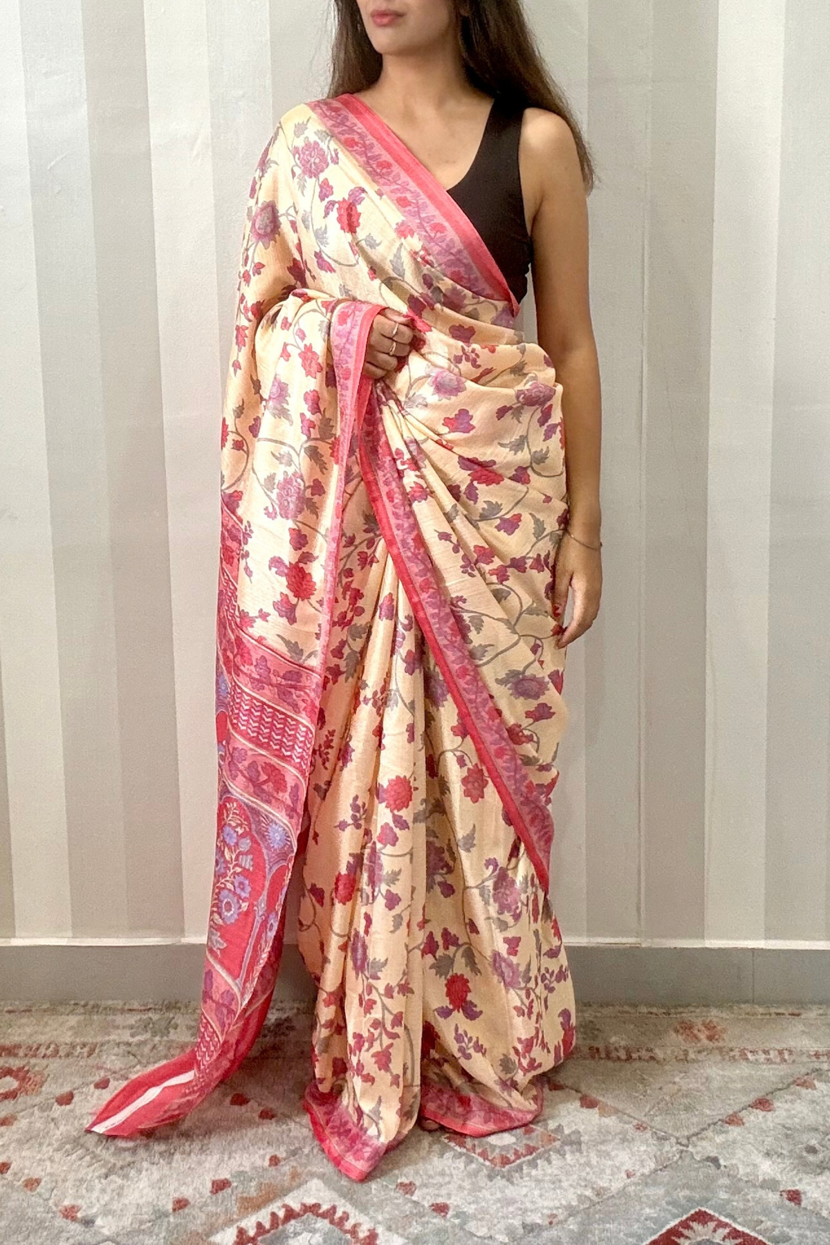 Lilian Bel Saree | Silk | Peach