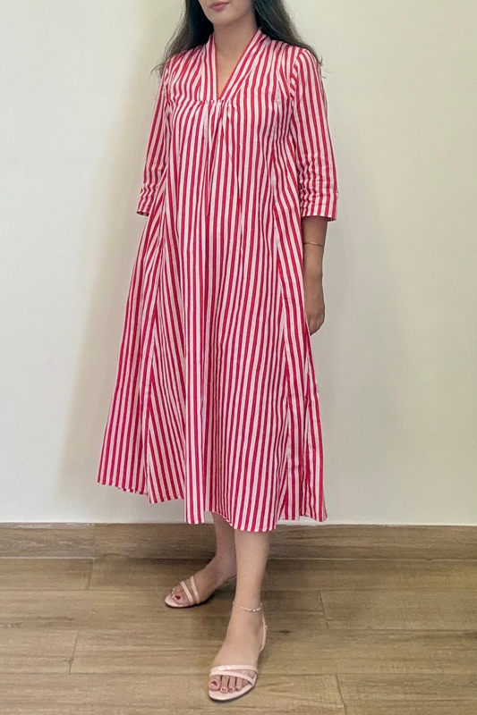 Rooh Kurta Dress | Cotton | Red