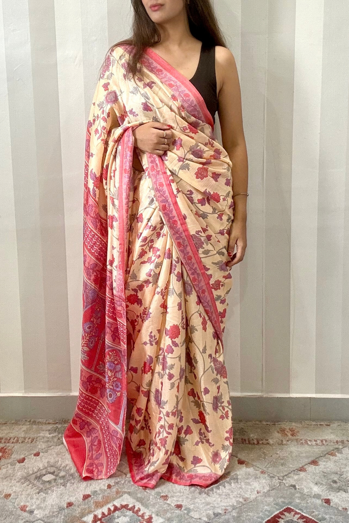 Lilian Bel Saree | Silk | Peach