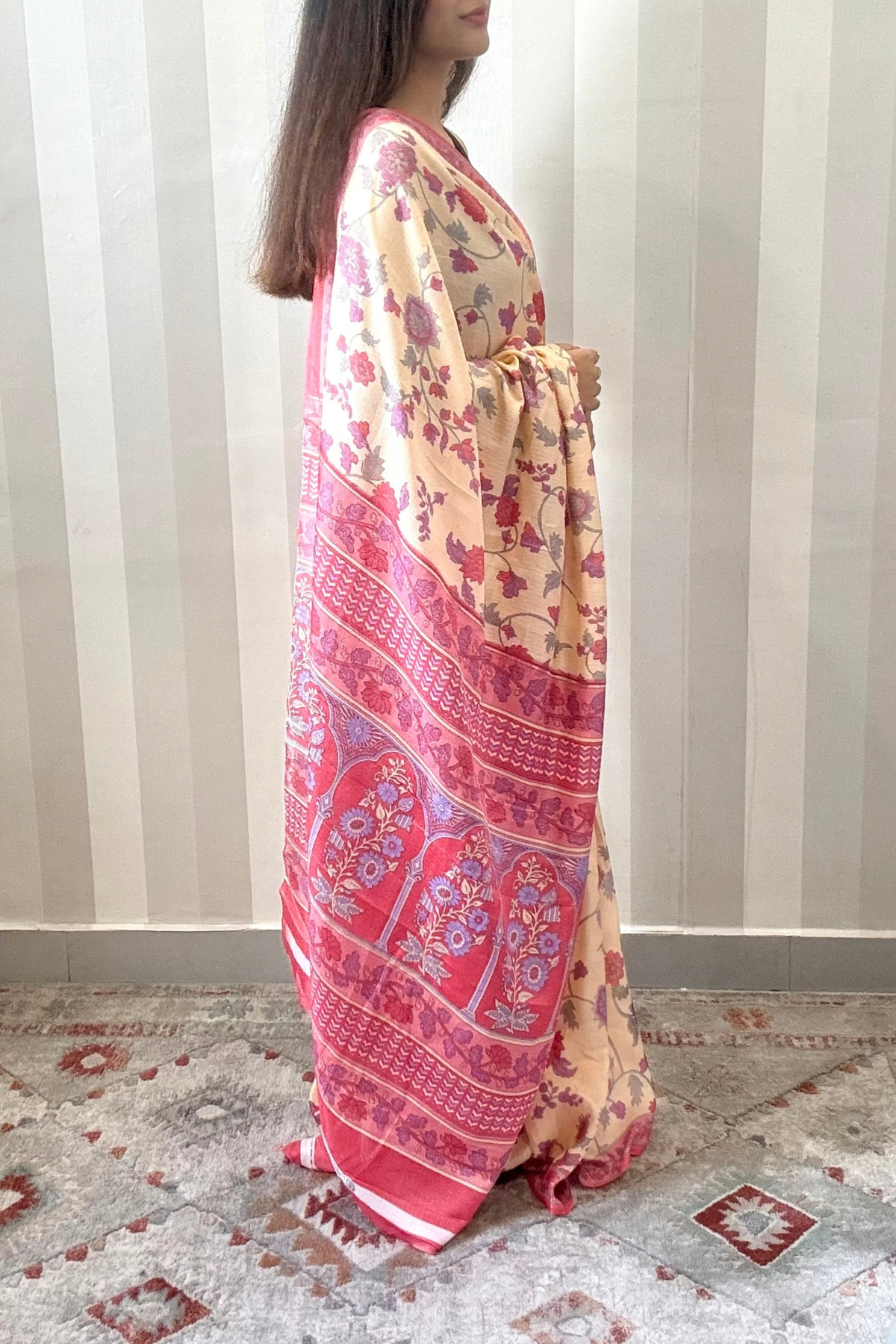 Lilian Bel Saree | Silk | Peach
