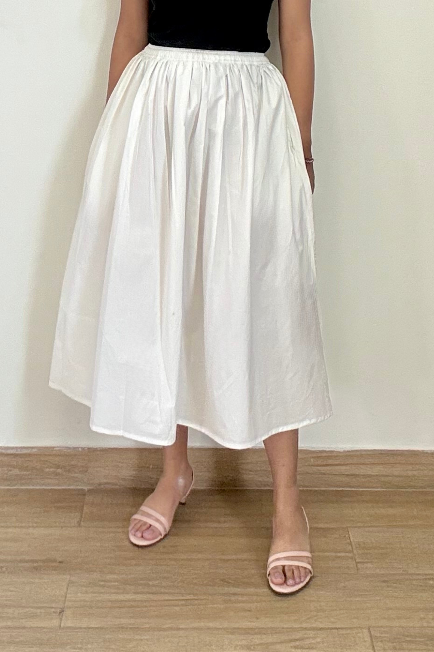 Do It All Crisp Skirt | Cotton | White