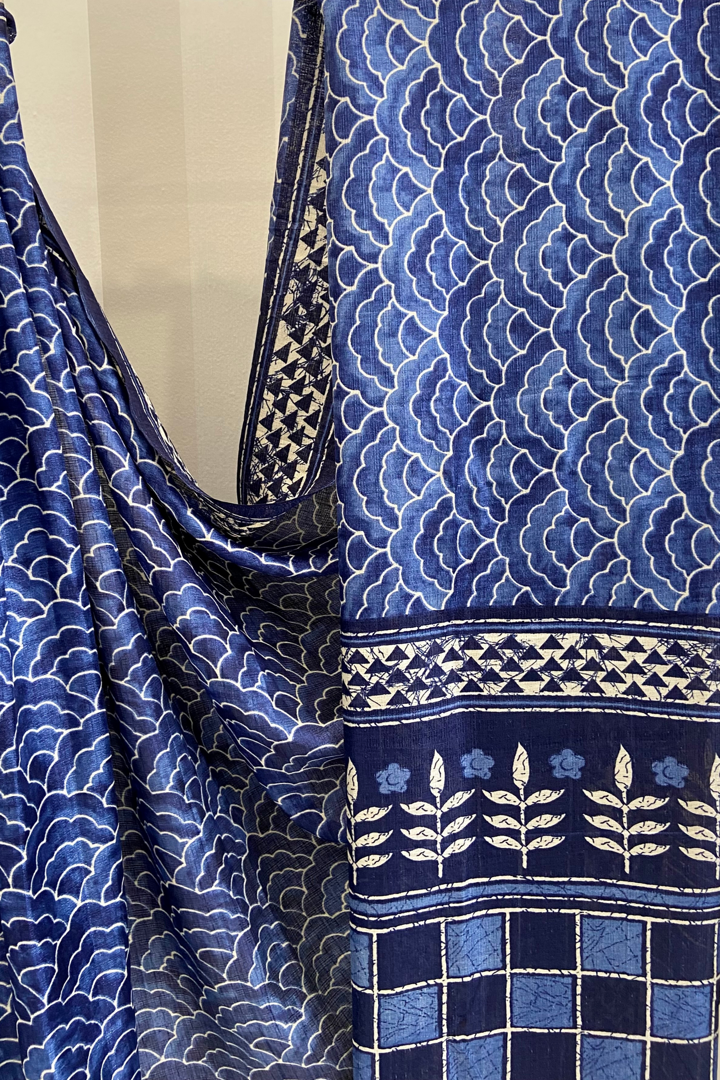 Indigo Dreams Batik Saree | Silk | Blue