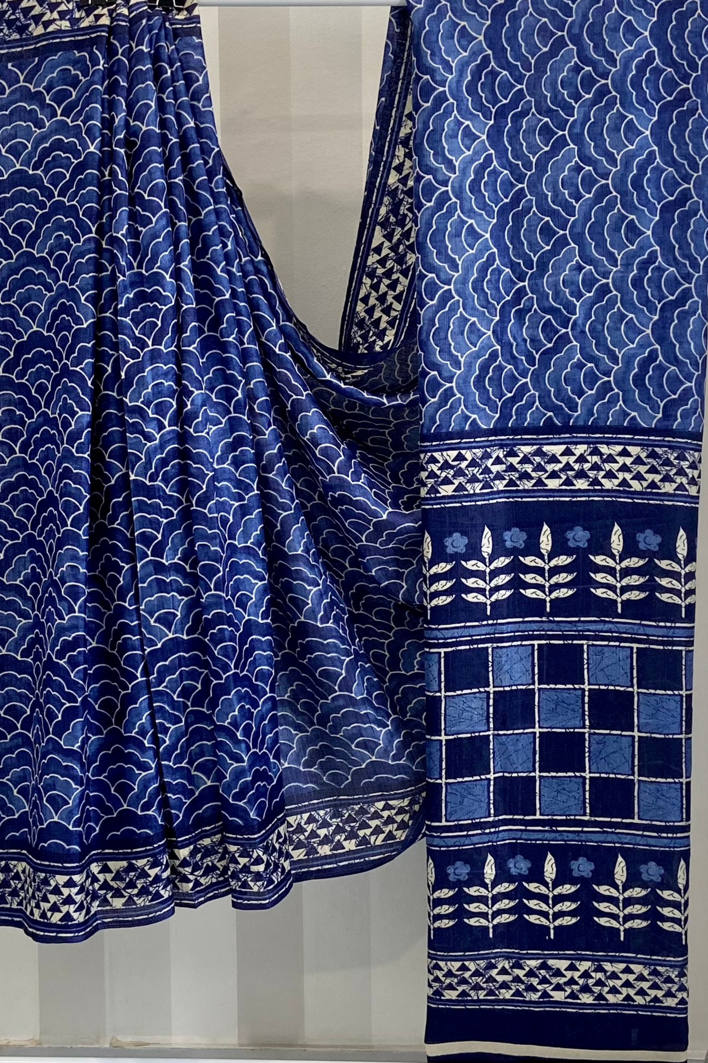 Indigo Dreams Batik Saree | Silk | Blue