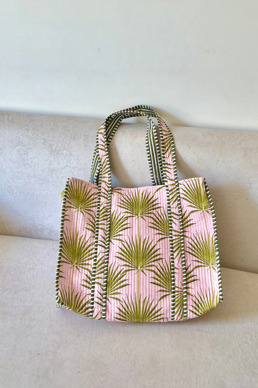 Palm Travel Tote | Reversible | Green