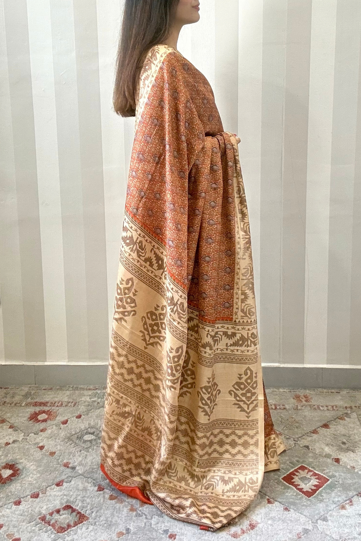 Golden Hour Saree | Silk | Rust Orange