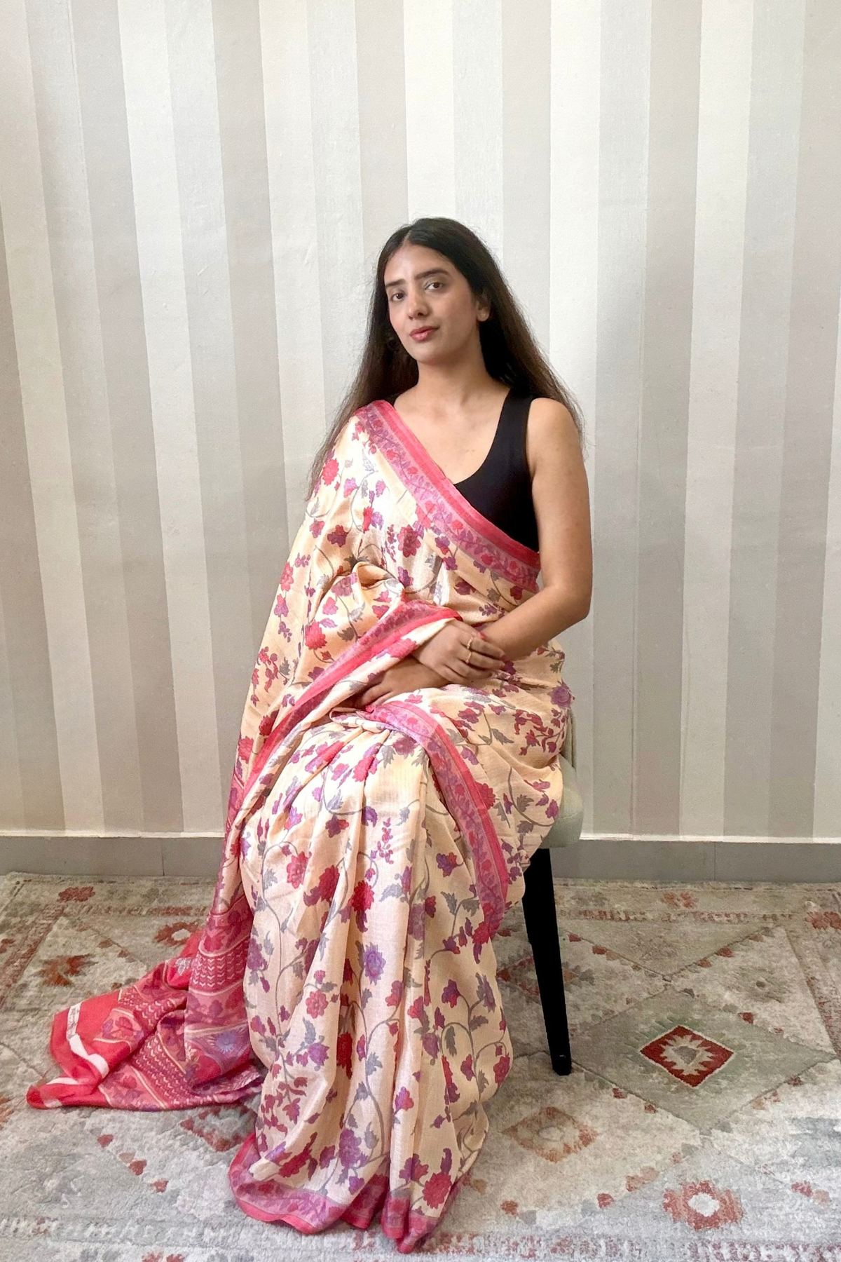 Lilian Bel Saree | Silk | Peach