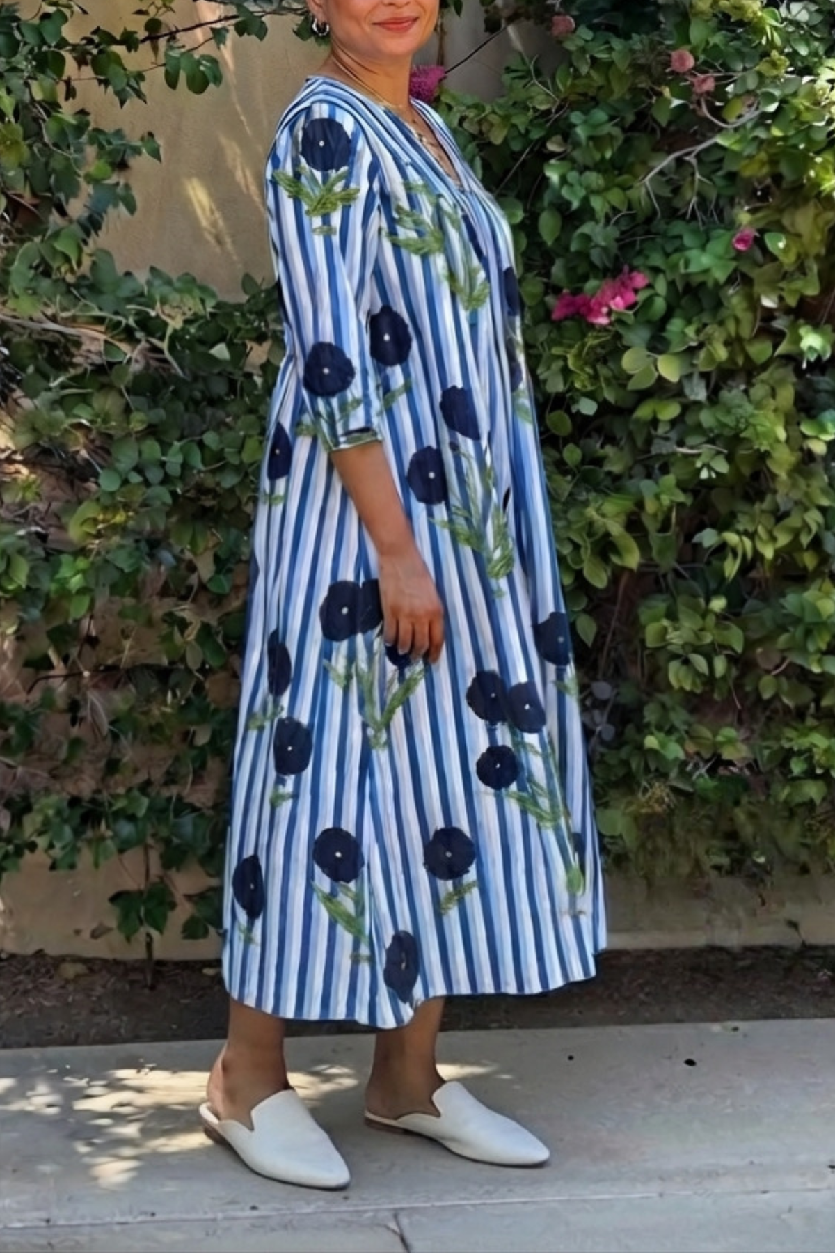 Neel Bagh Kurta Dress | Cotton | Blue