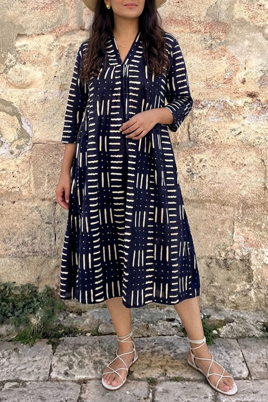 Tara Kurta Dress | Cotton | Black