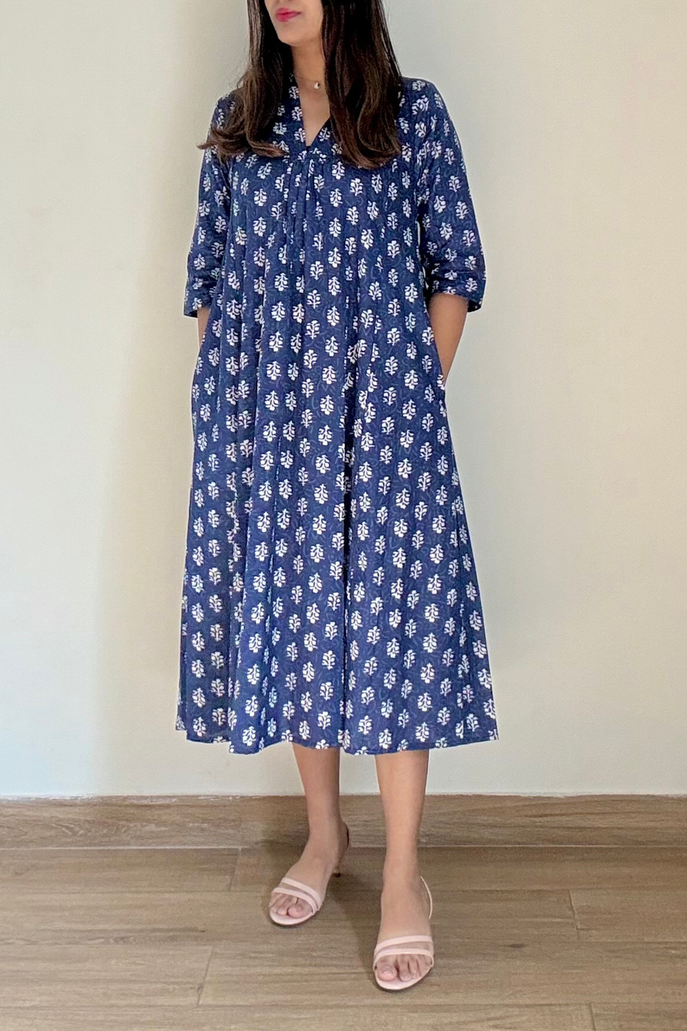 Blueprint Indigo Kurta Dress | Cotton | Blue – Vardee