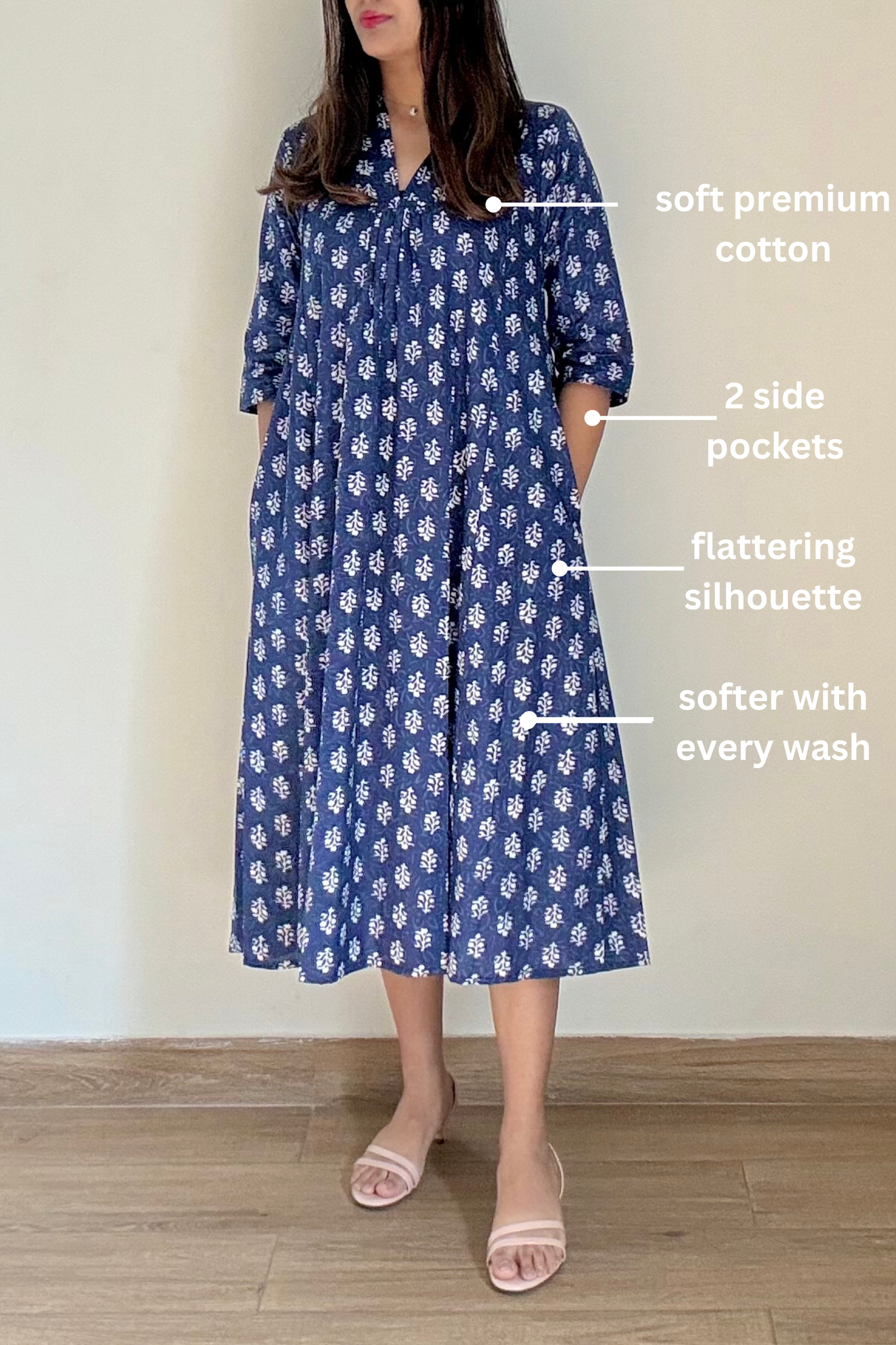 Blueprint Indigo Kurta Dress | Cotton | Blue