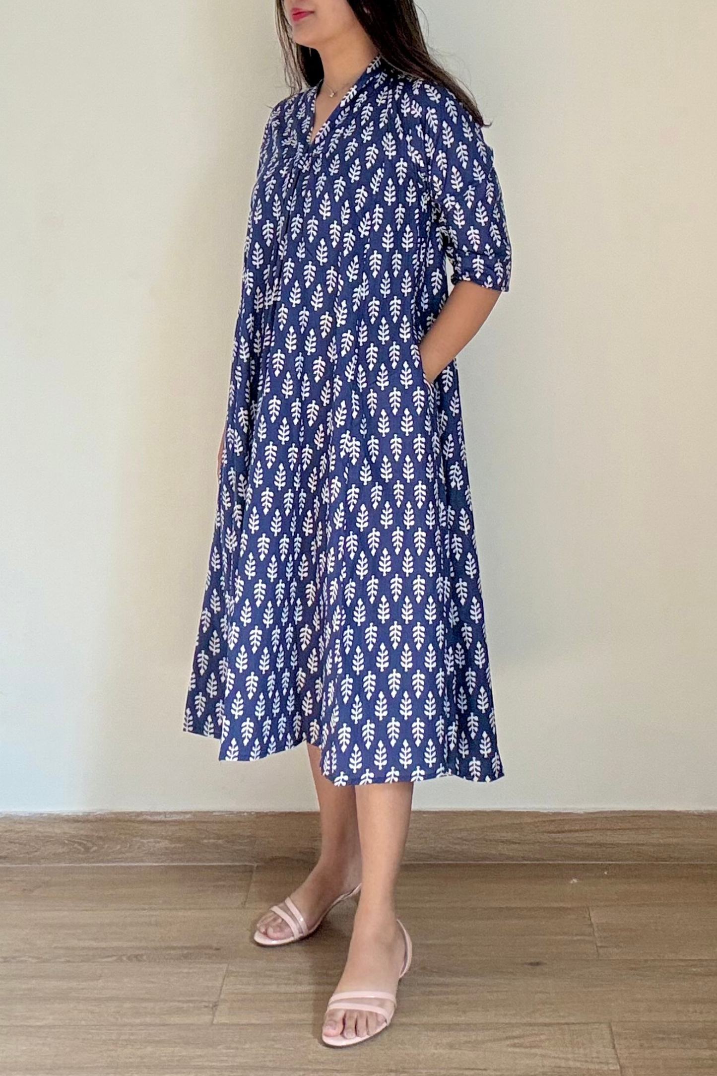 Malhar Indigo Kurta Dress | Cotton | Blue