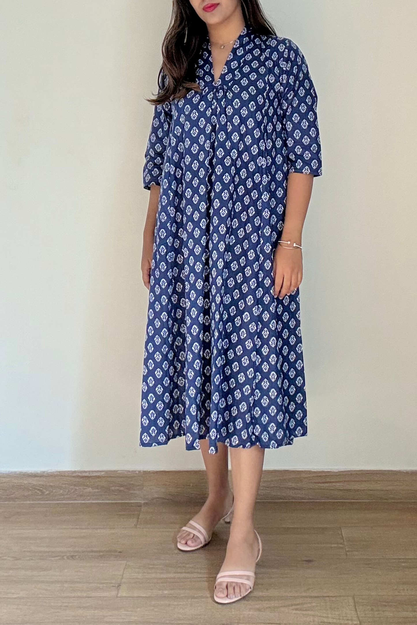 Harvest Indigo Kurta Dress | Cotton | Blue