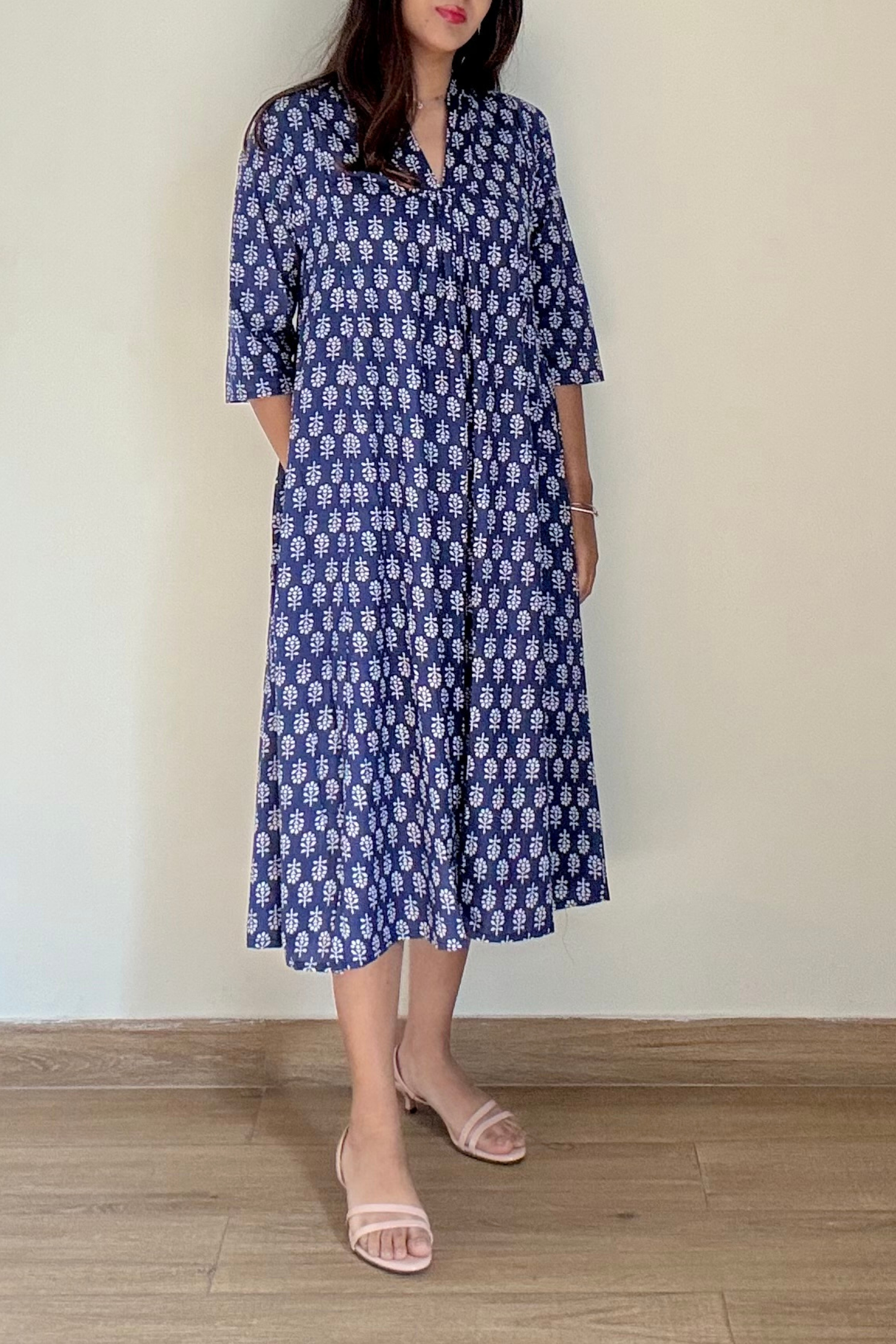 Birdsong Indigo Kurta Dress | Cotton | Blue