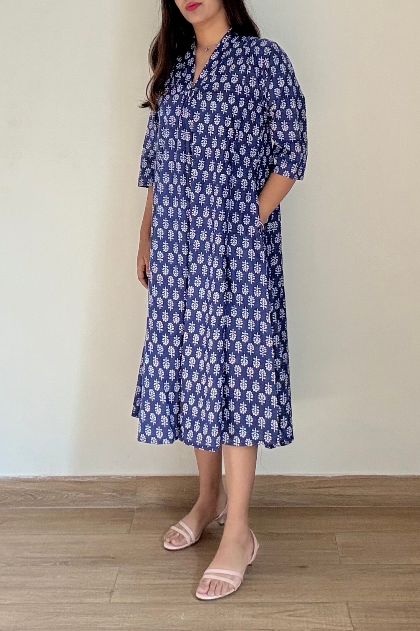 Birdsong Indigo Kurta Dress | Cotton | Blue